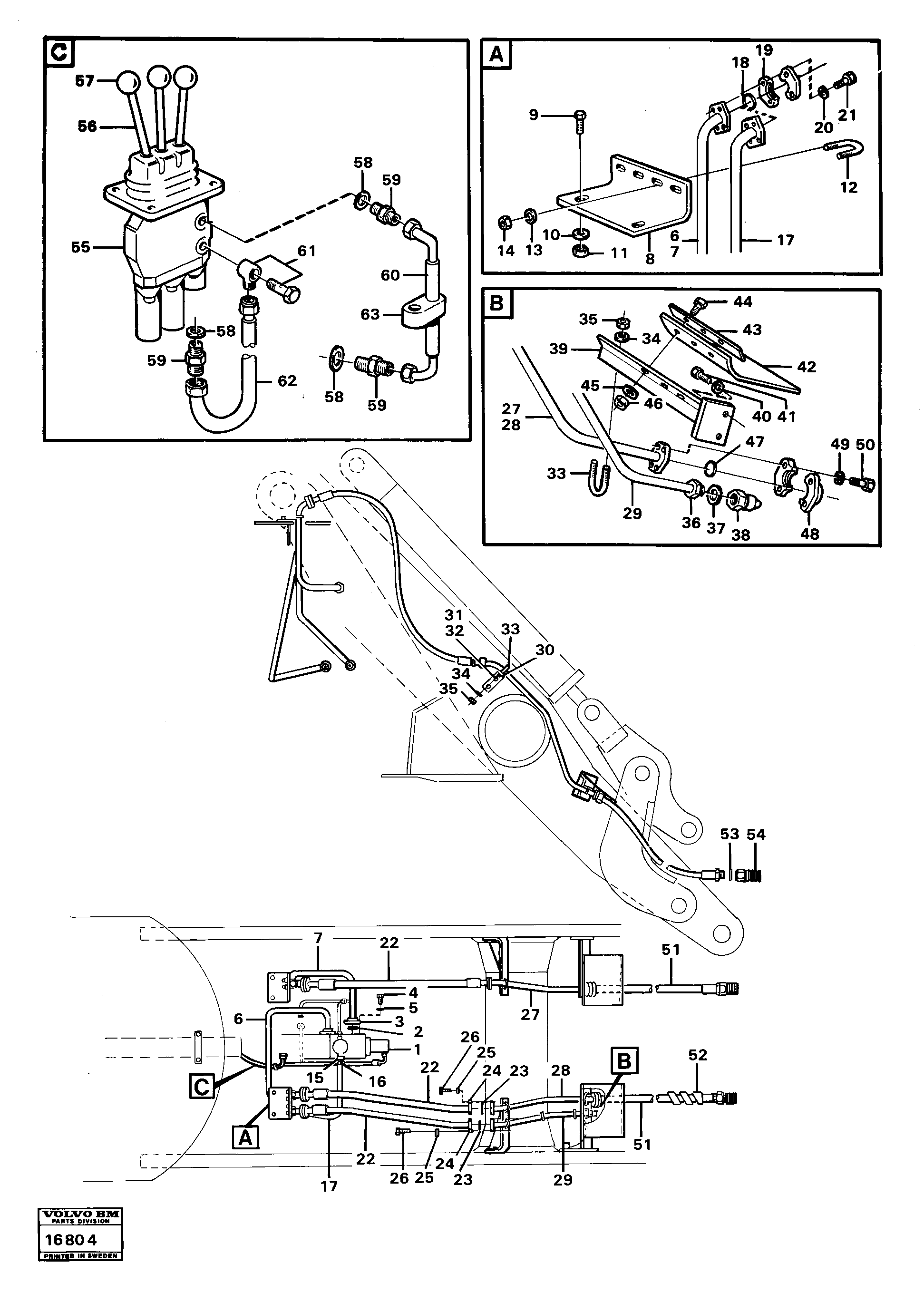 Схема запчастей Volvo 4600 4600 - 32864 3:ro function 99113,99114 