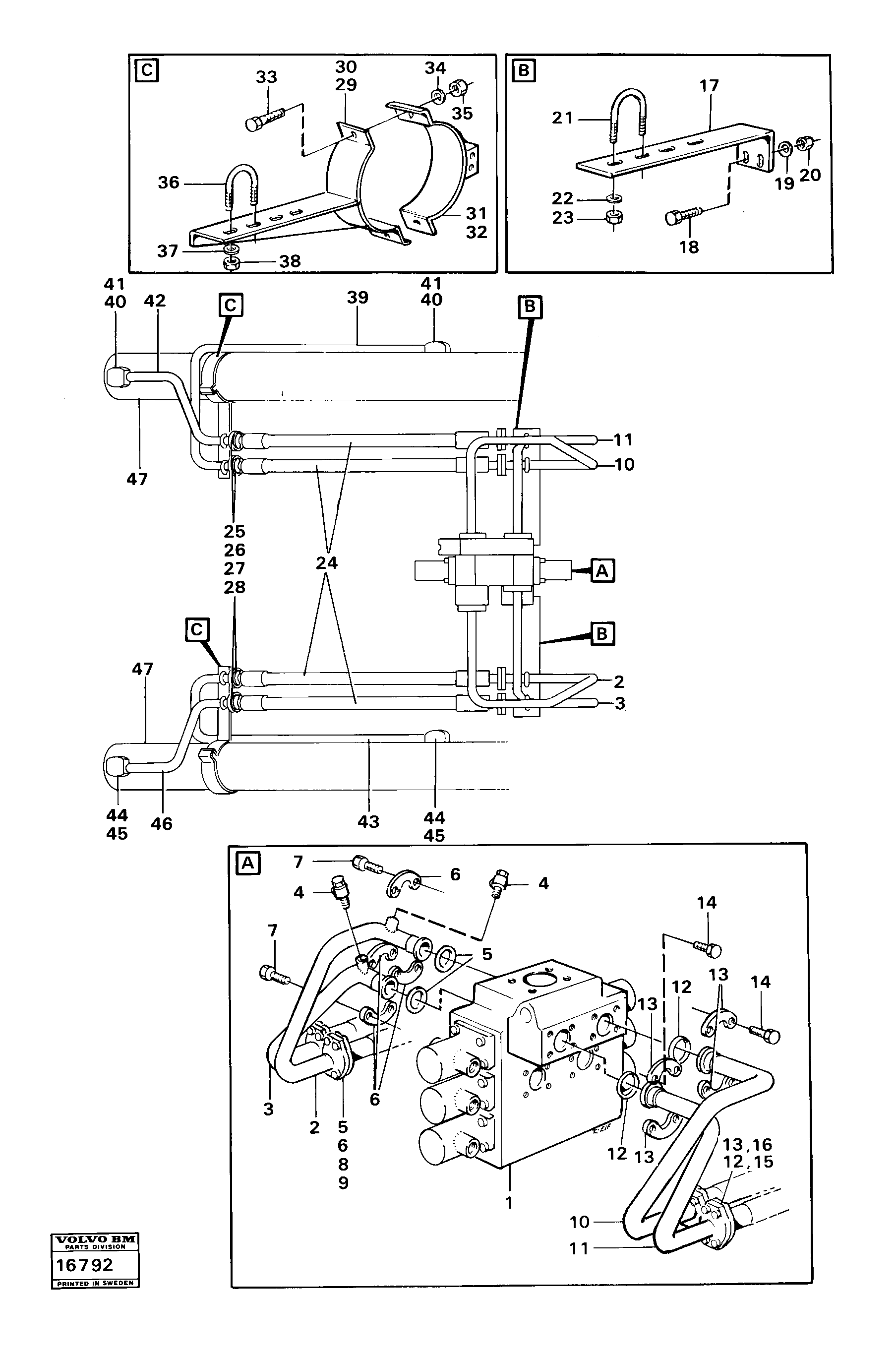 Схема запчастей Volvo 4600 4600 - 98384 Lifting system 