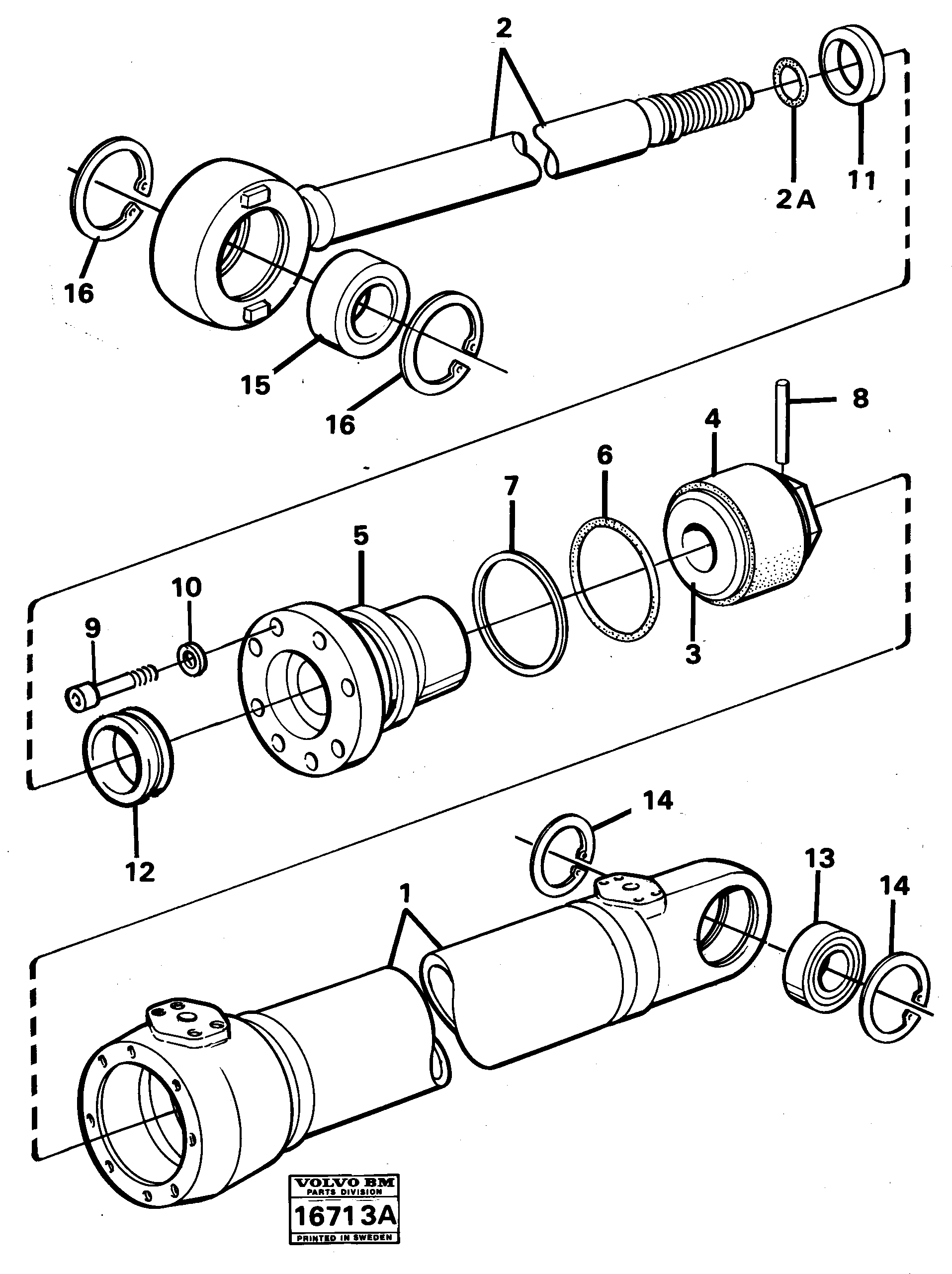 Схема запчастей Volvo 4600 4600 - 1311 Гидроцилиндр 