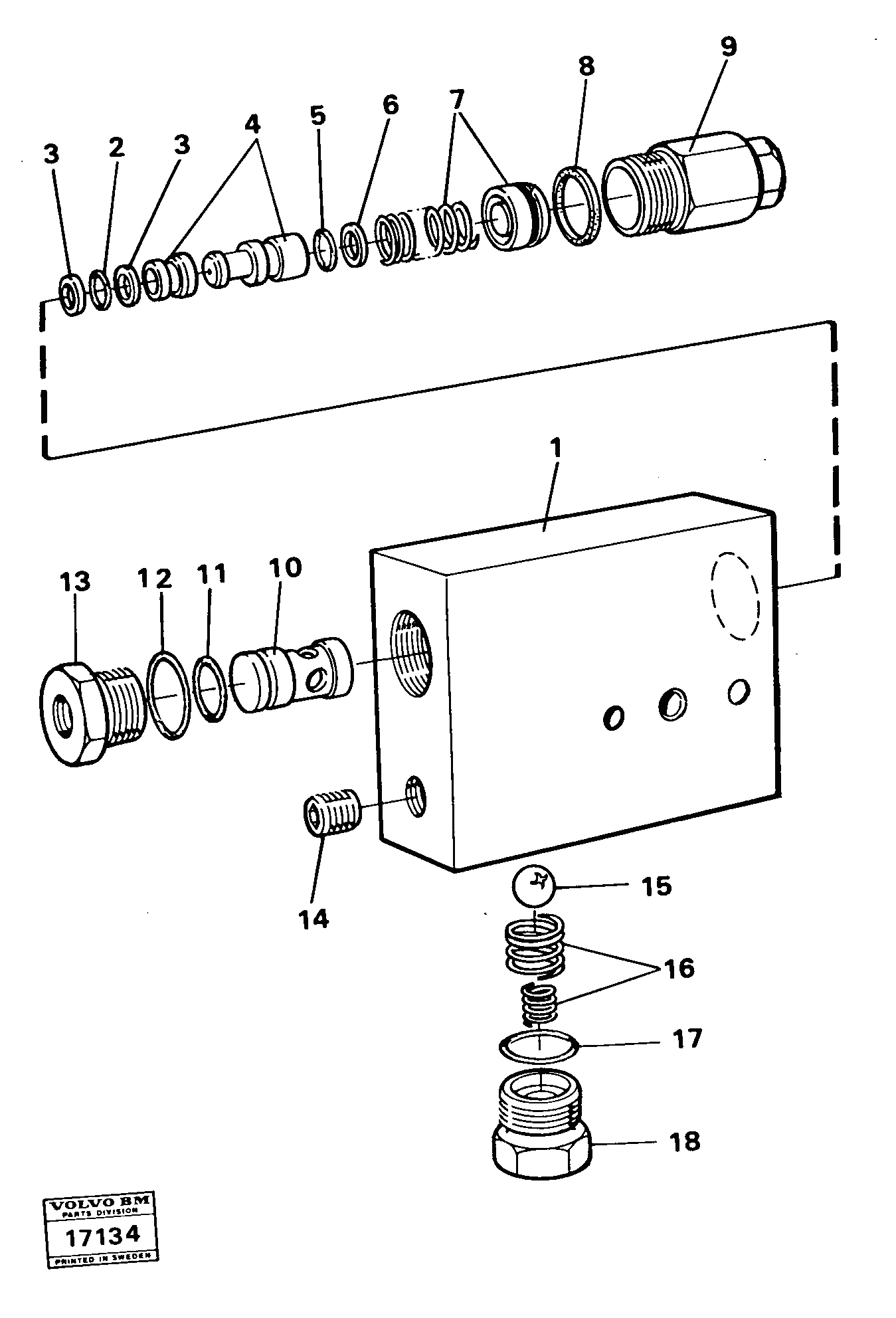 Схема запчастей Volvo 4600 4600 - 19195 Valve section 