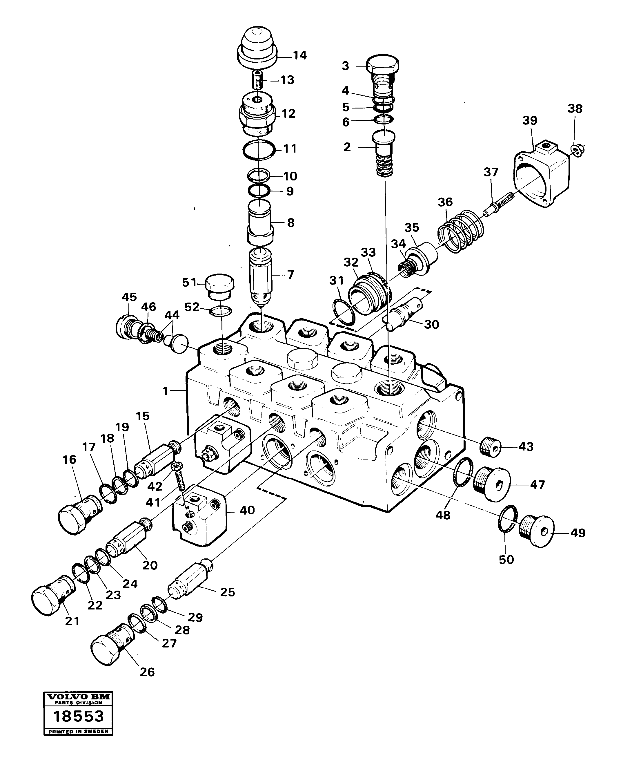 Схема запчастей Volvo 4600 4600 - 28467 Hydraulic valve 