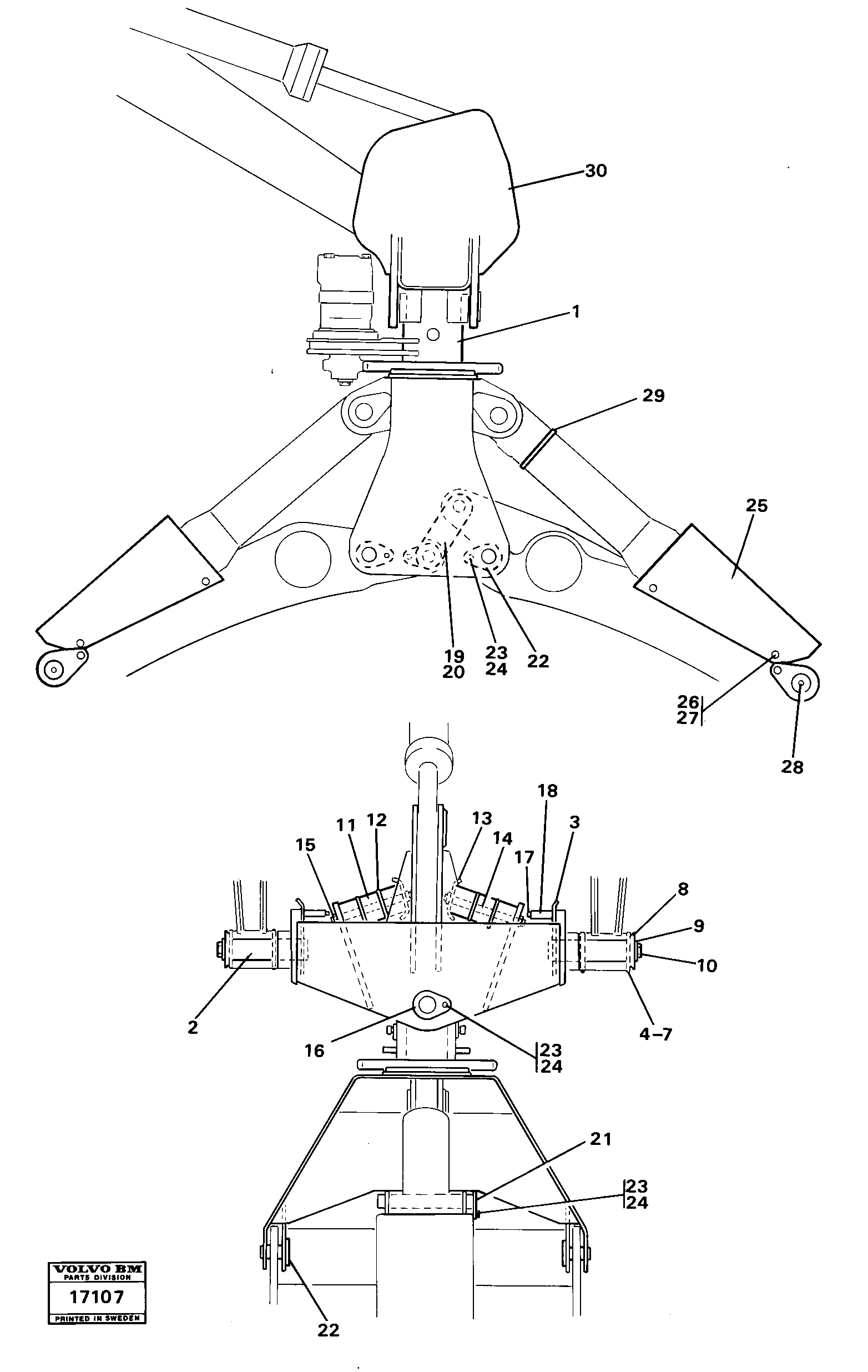 Схема запчастей Volvo 4600 4600 - 29035 Rotator with fitting parts 99359 