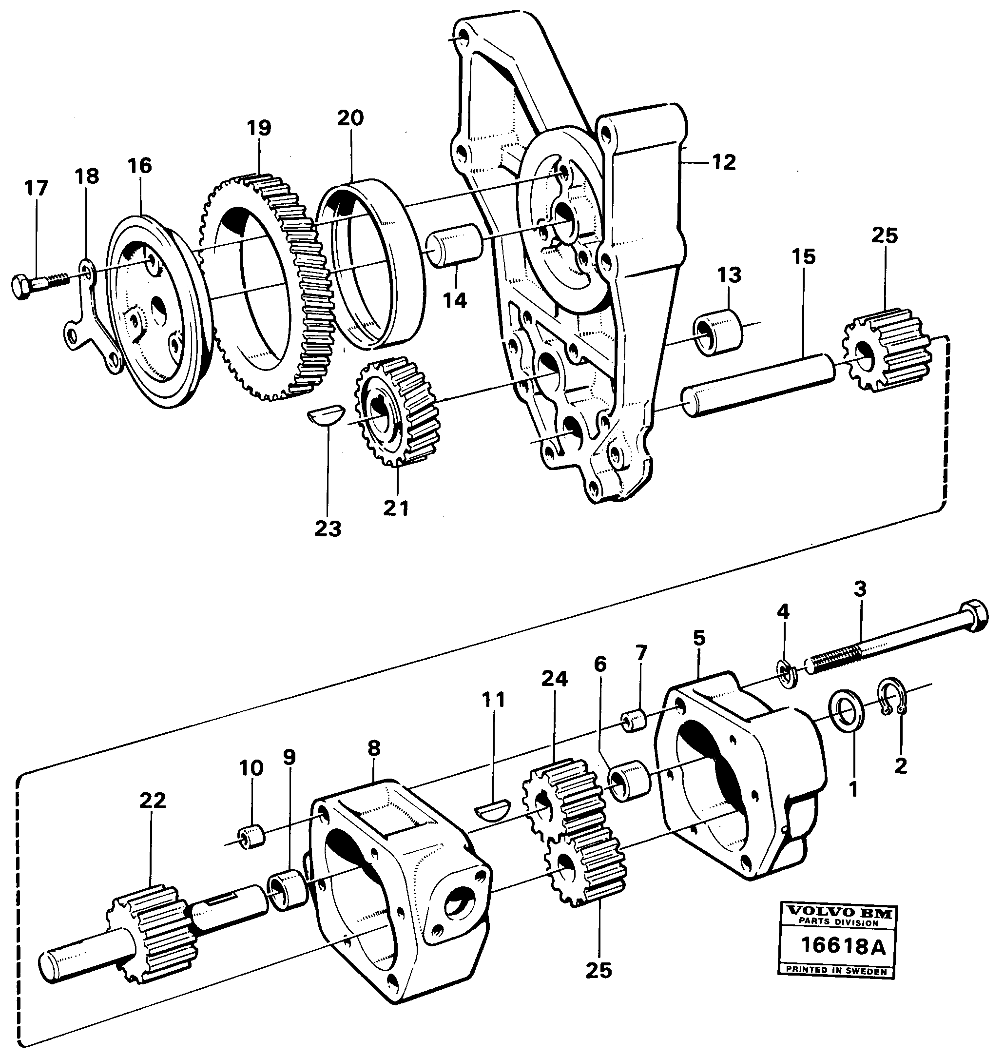 Схема запчастей Volvo 4600 4600 - 101001 Насос масляный 