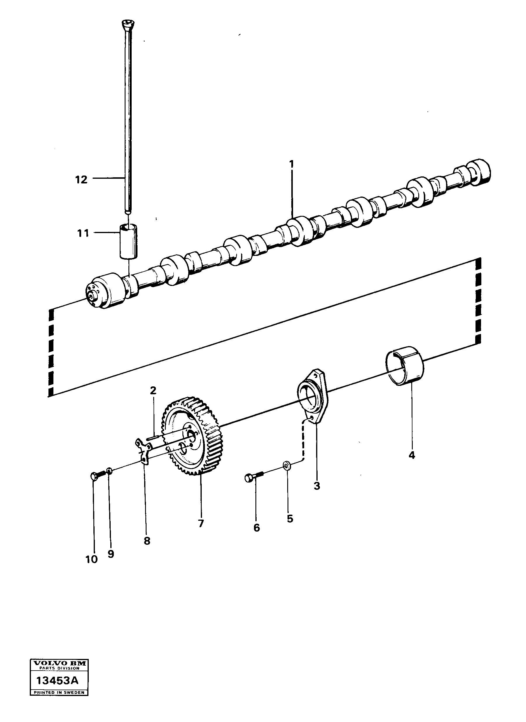 Схема запчастей Volvo 4600 4600 - 148 Распредвал 