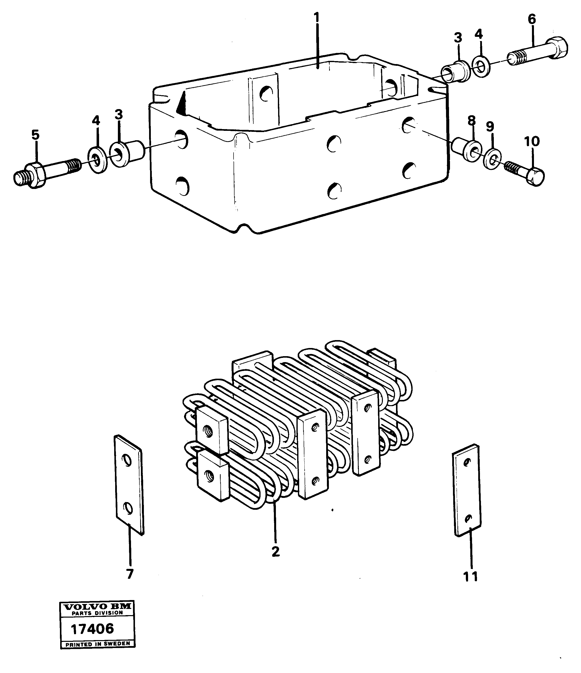 Схема запчастей Volvo 4600 4600 - 35917 Starter heater 99627 