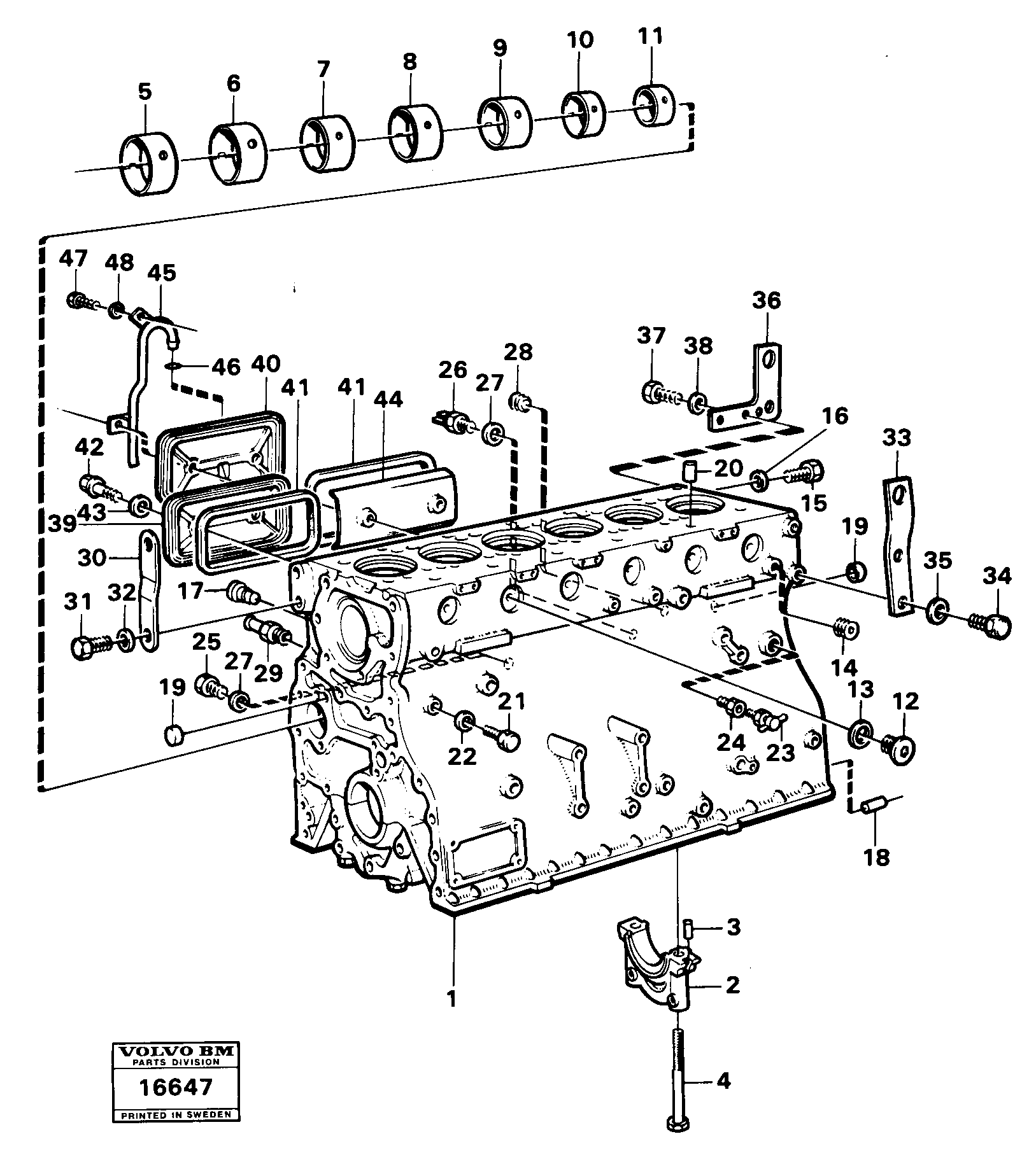 Схема запчастей Volvo 4600 4600 - 99819 Блок цилиндров 