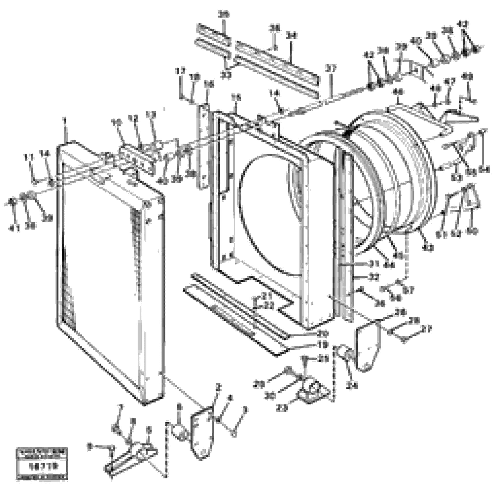 Схема запчастей Volvo 4600 4600 - 39076 Radiator with fitting parts 