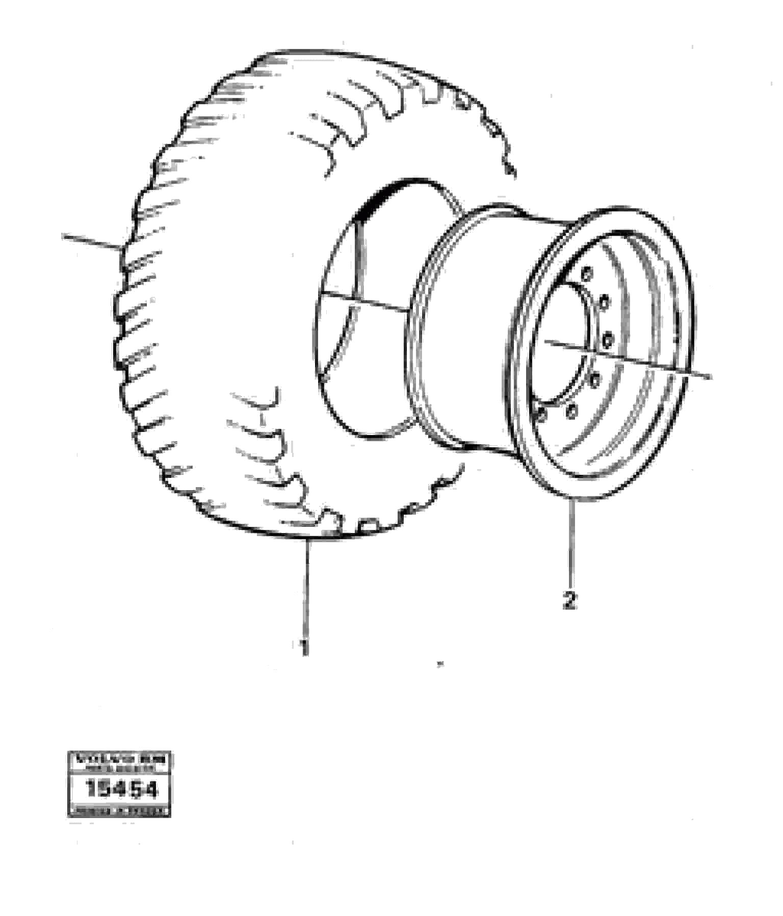 Схема запчастей Volvo 616B/646 616B,646 D45, TD45 - 18159 Wheel equipment 