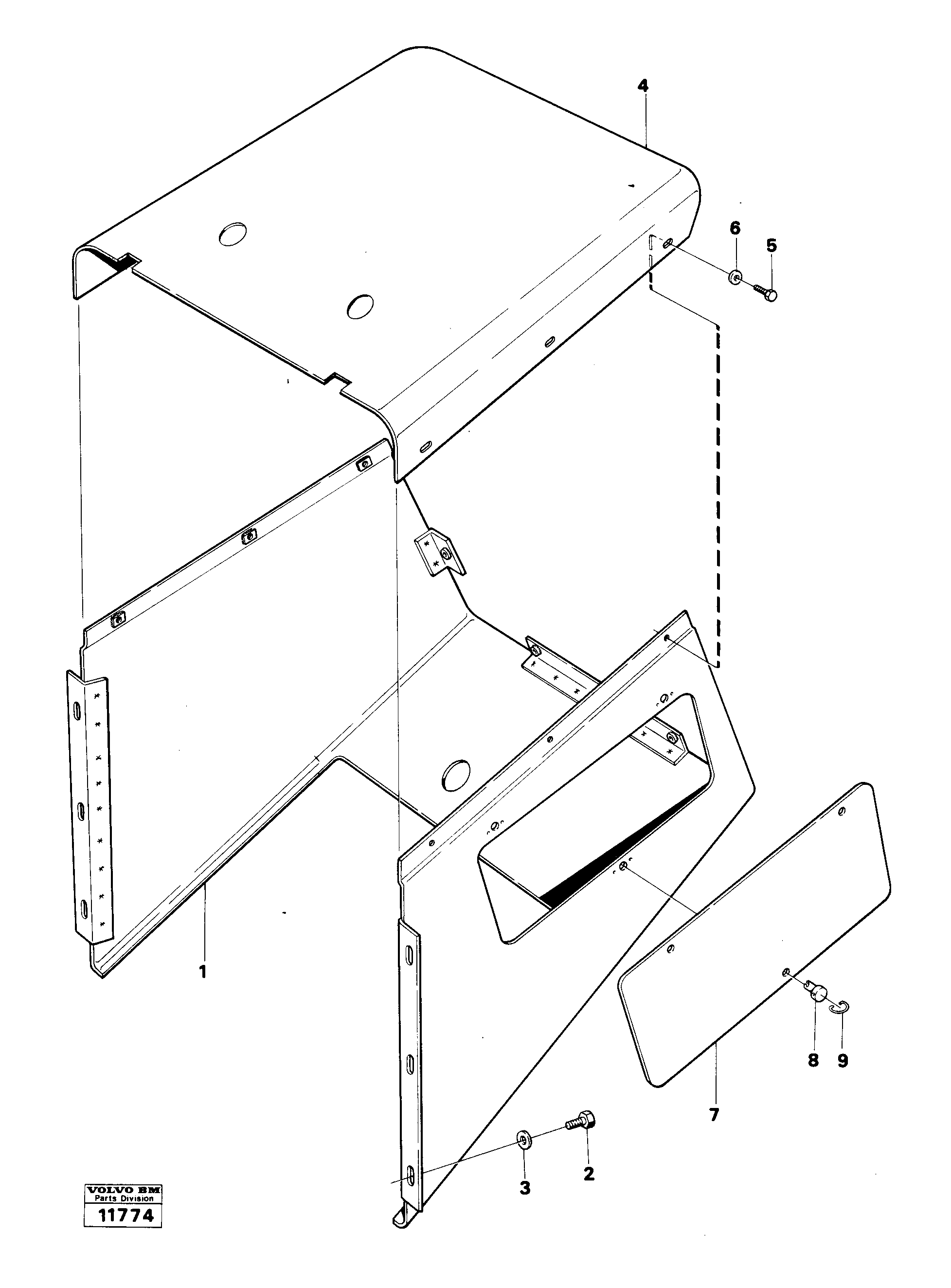 Схема запчастей Volvo 616B/646 616B,646 D45, TD45 - 18440 Instrument cubicles 