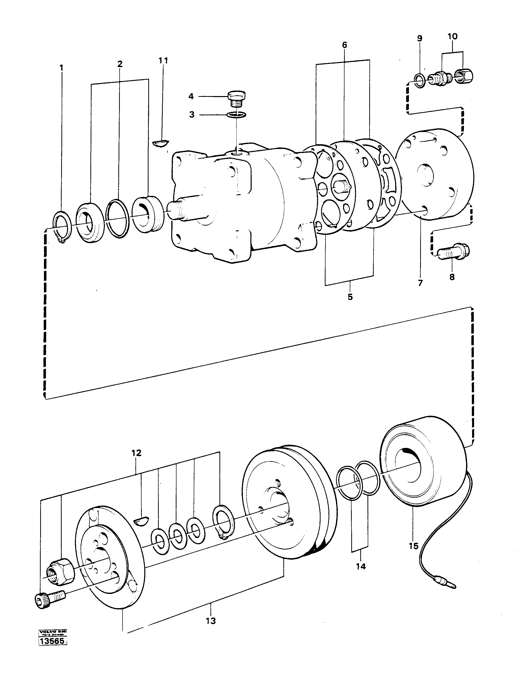 Схема запчастей Volvo 616B/646 616B,646 D45, TD45 - 29379 Air compressor 