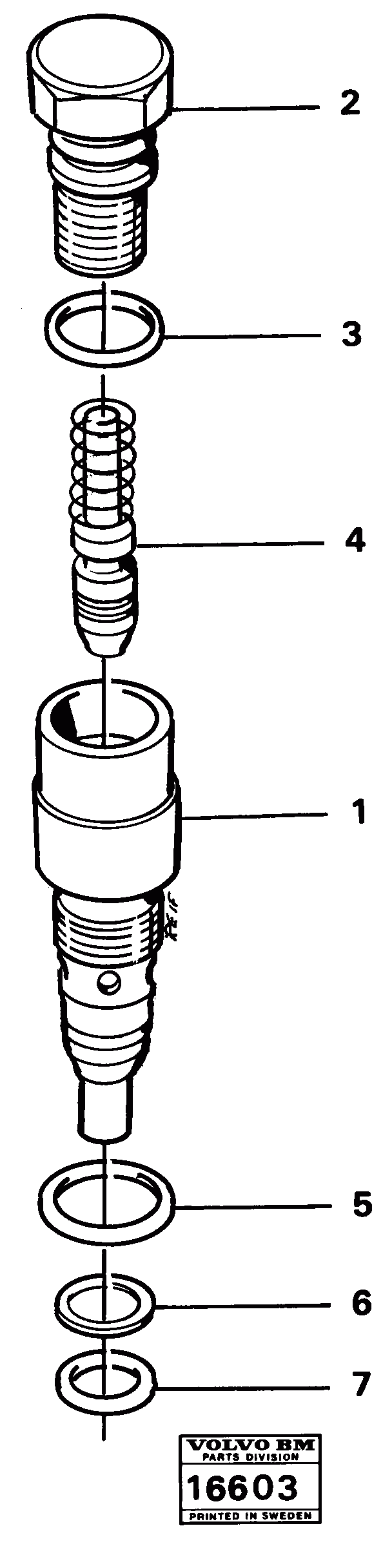 Схема запчастей Volvo 616B/646 616B,646 D45, TD45 - 18459 Pressure valve 