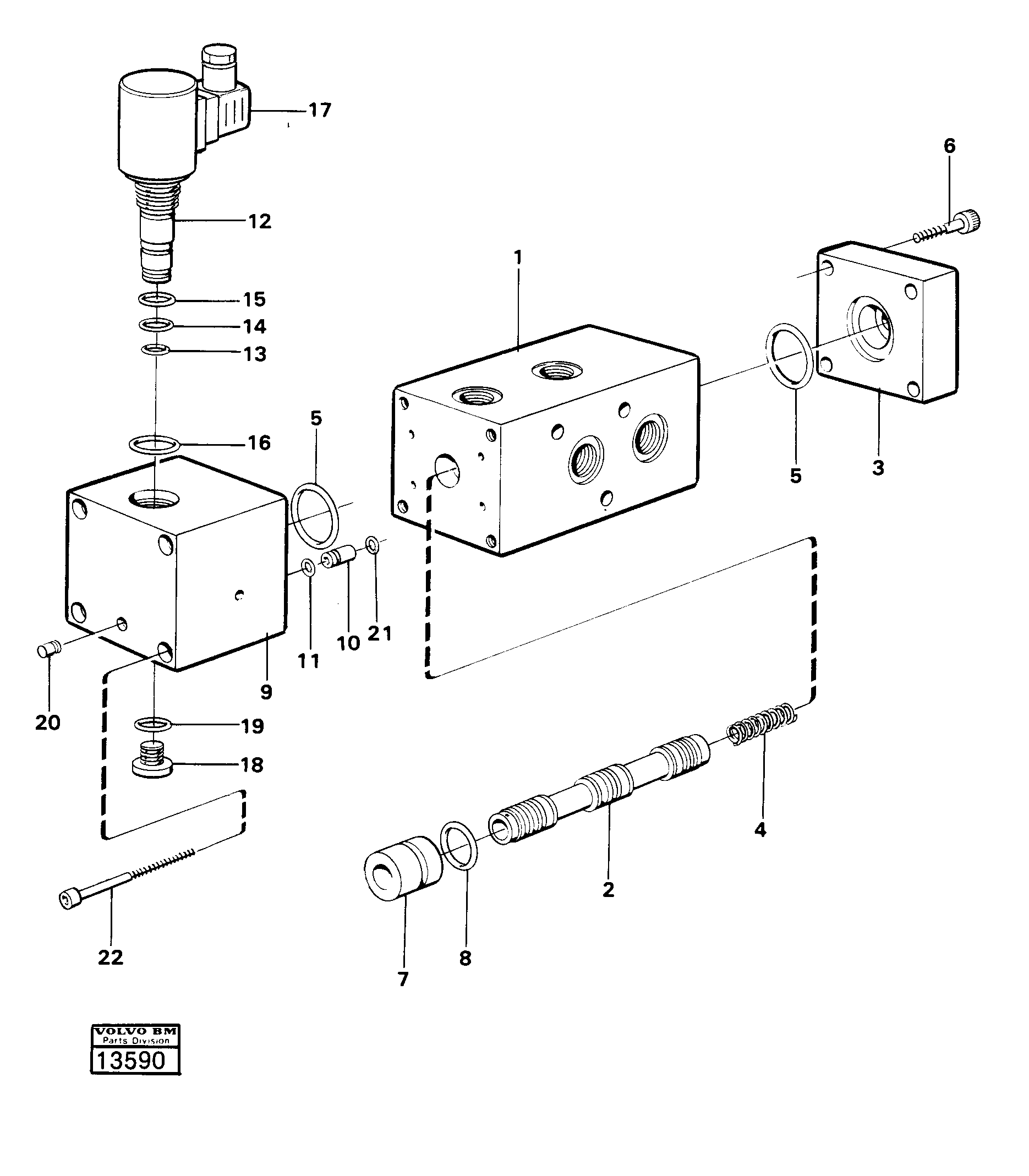 Схема запчастей Volvo 616B/646 616B,646 D45, TD45 - 18461 Valve 98059 