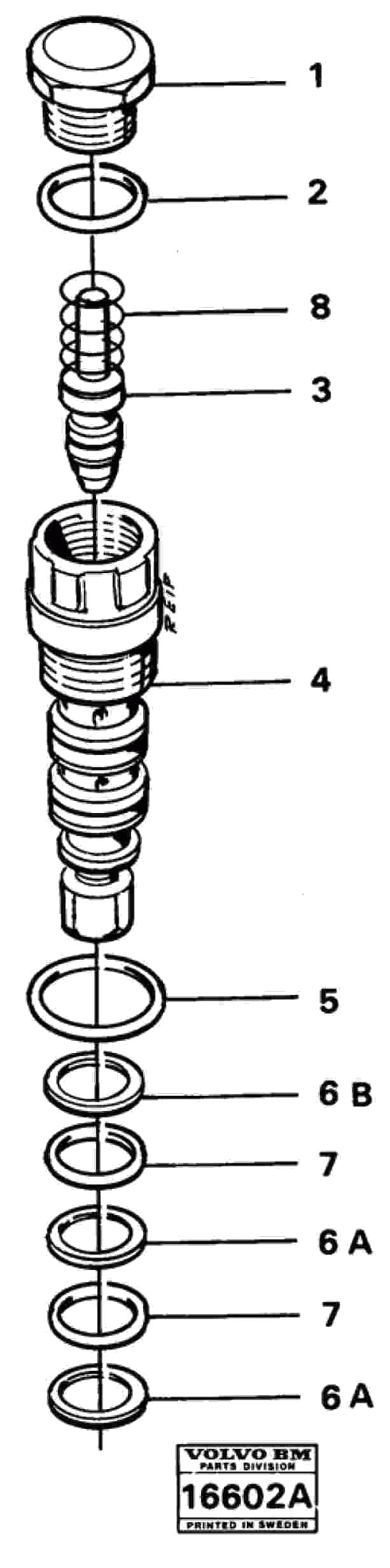 Схема запчастей Volvo 616B/646 616B,646 D45, TD45 - 29381 Клапан обратный 