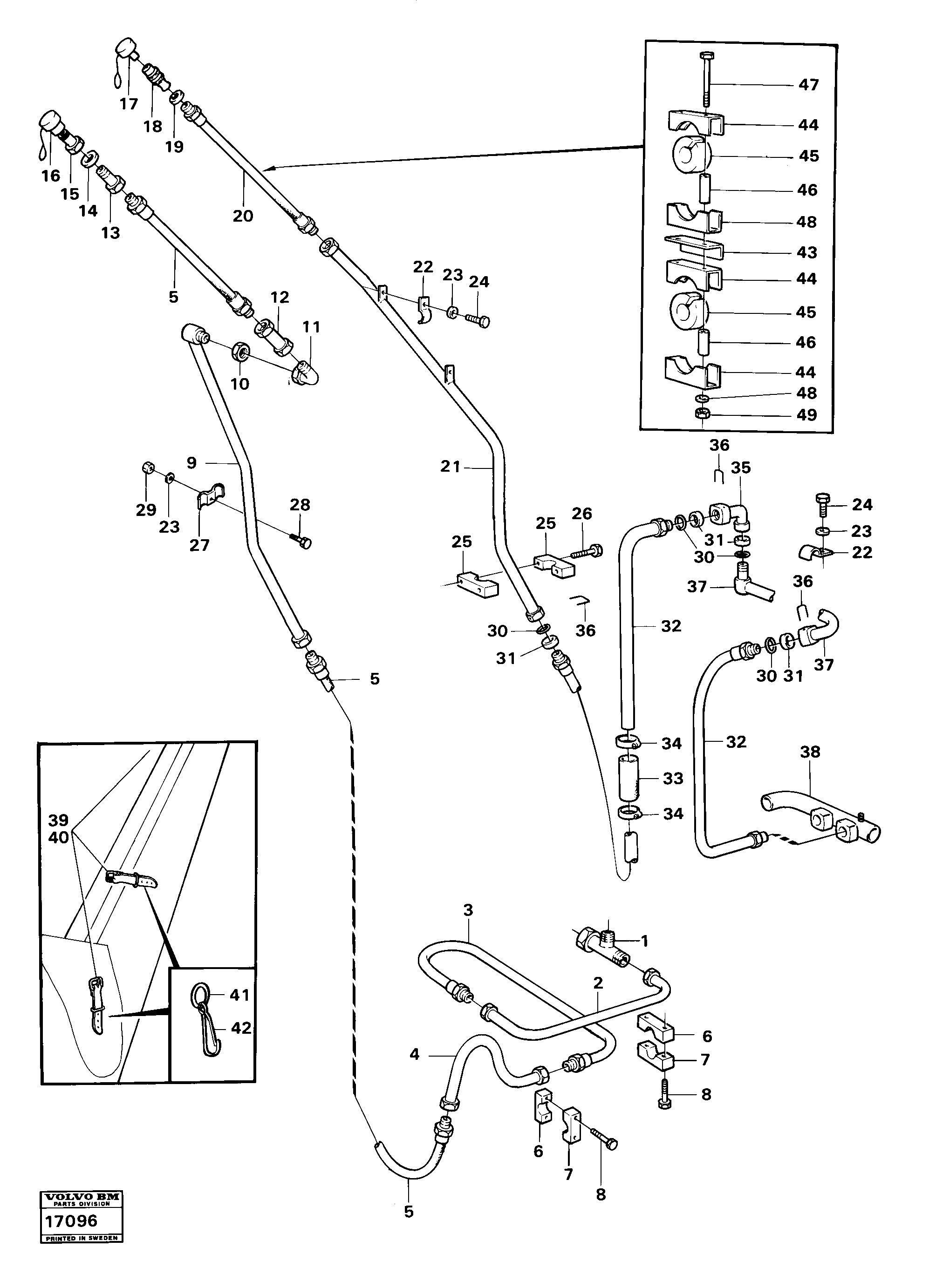 Схема запчастей Volvo 616B/646 616B,646 D45, TD45 - 84824 Hydraulic equipment 99020,99021 