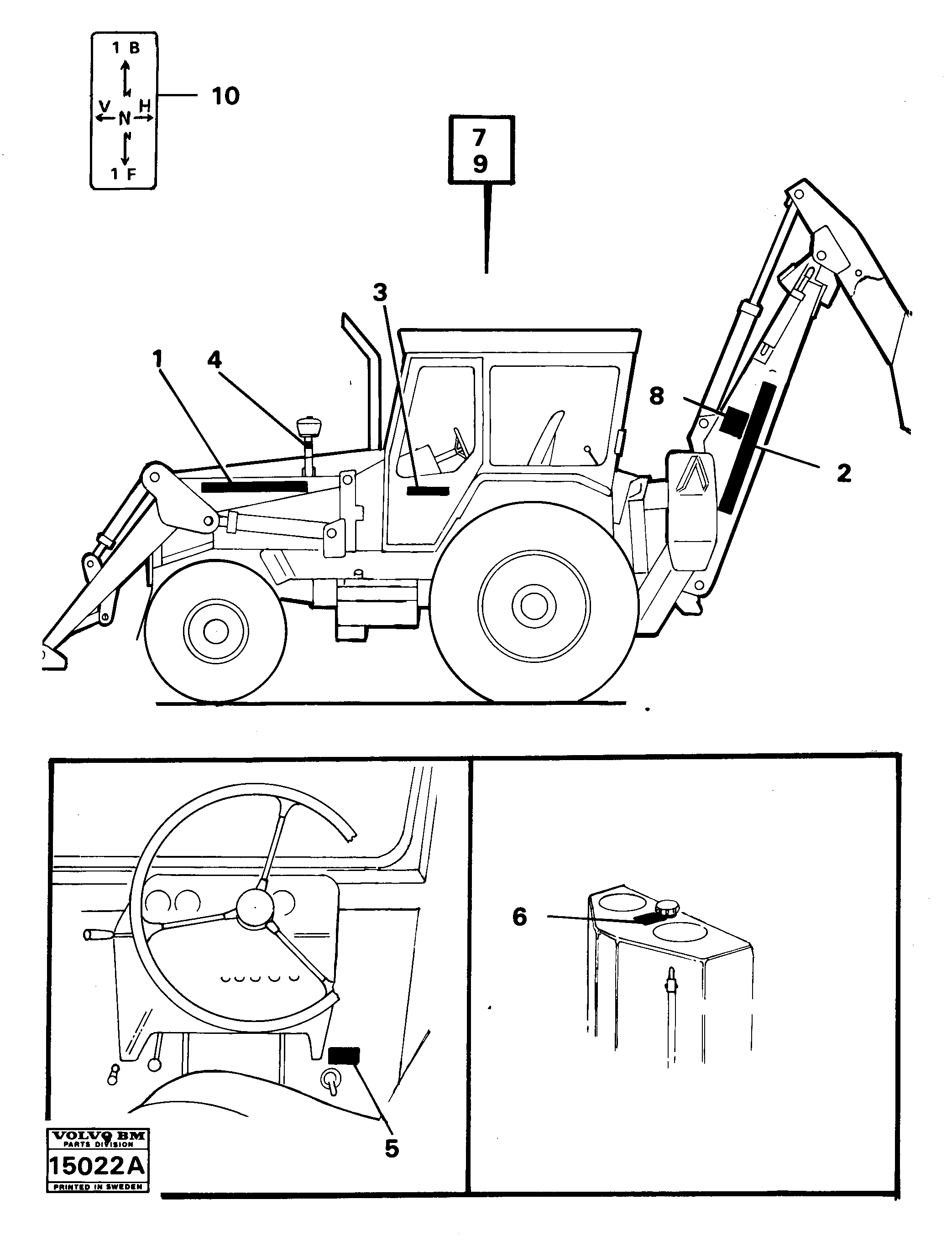 Схема запчастей Volvo 616B/646 616B,646 D45, TD45 - 97749 Sign plates and decals 