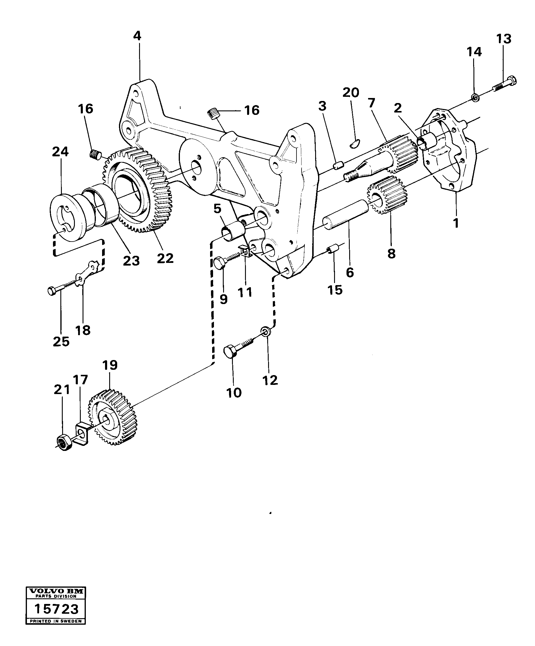 Схема запчастей Volvo 616B/646 616B,646 D45, TD45 - 2792 Lubricating oil pump mo -53299 