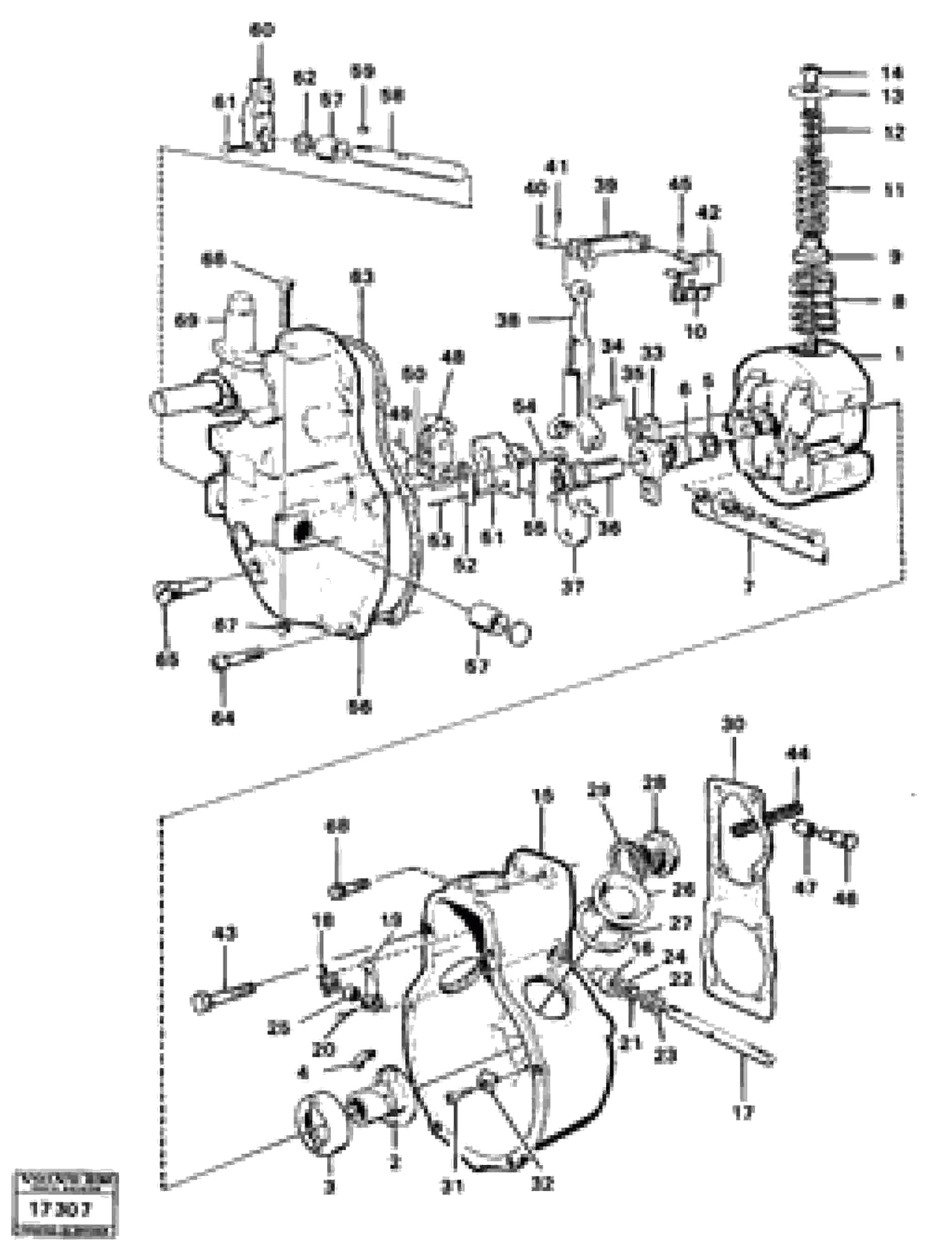 Схема запчастей Volvo 616B/646 616B,646 D45, TD45 - 67413 Fuel injection pump centrifugal covernor 16207, 16308, 16309 