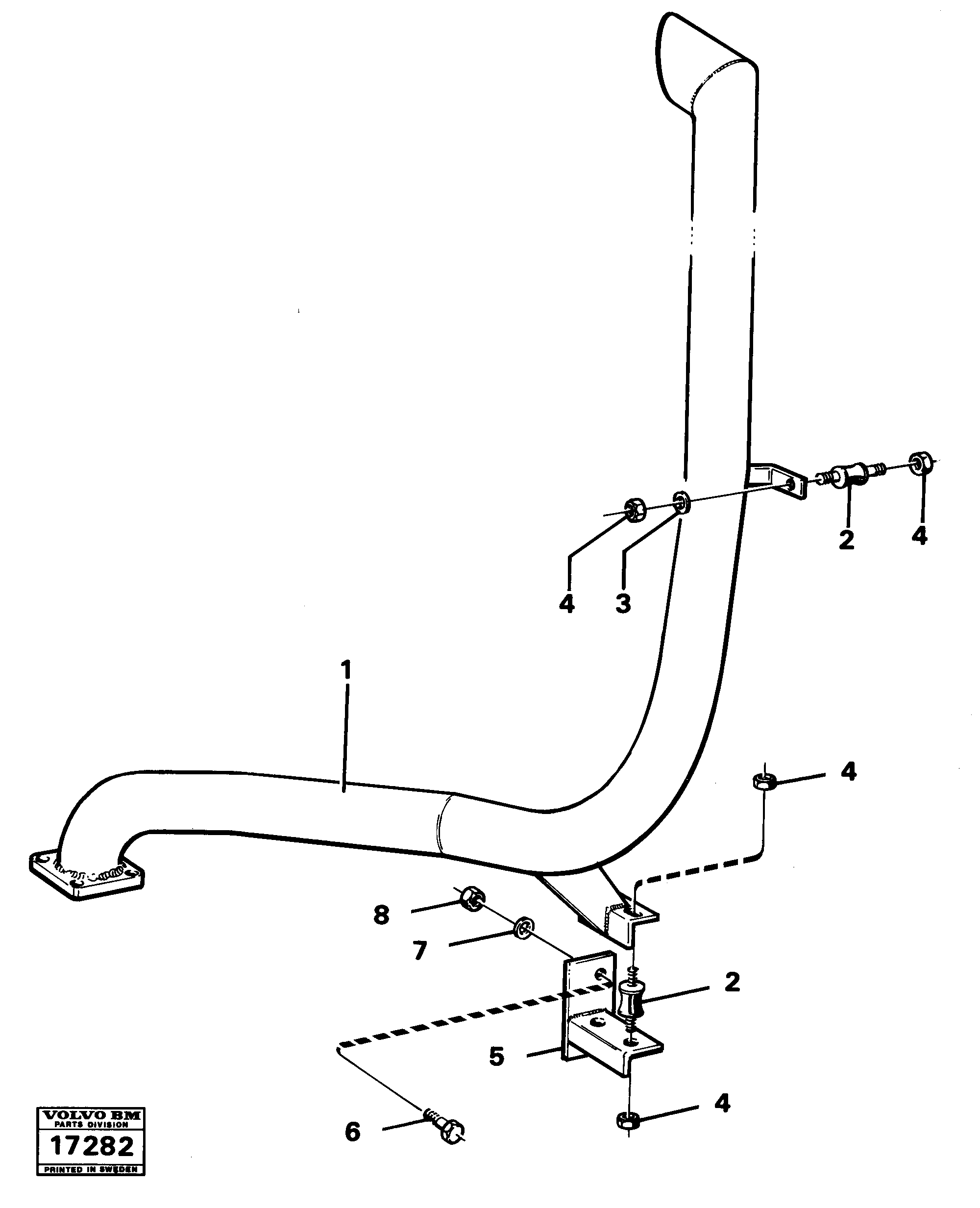 Схема запчастей Volvo 616B/646 616B,646 D45, TD45 - 19465 Exhaust manifold,italy 98700 