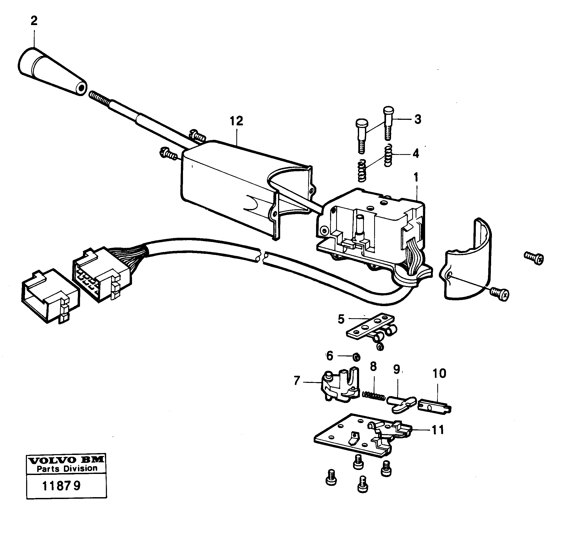 Схема запчастей Volvo 616B/646 616B,646 D45, TD45 - 17907 Blinker-light switch 