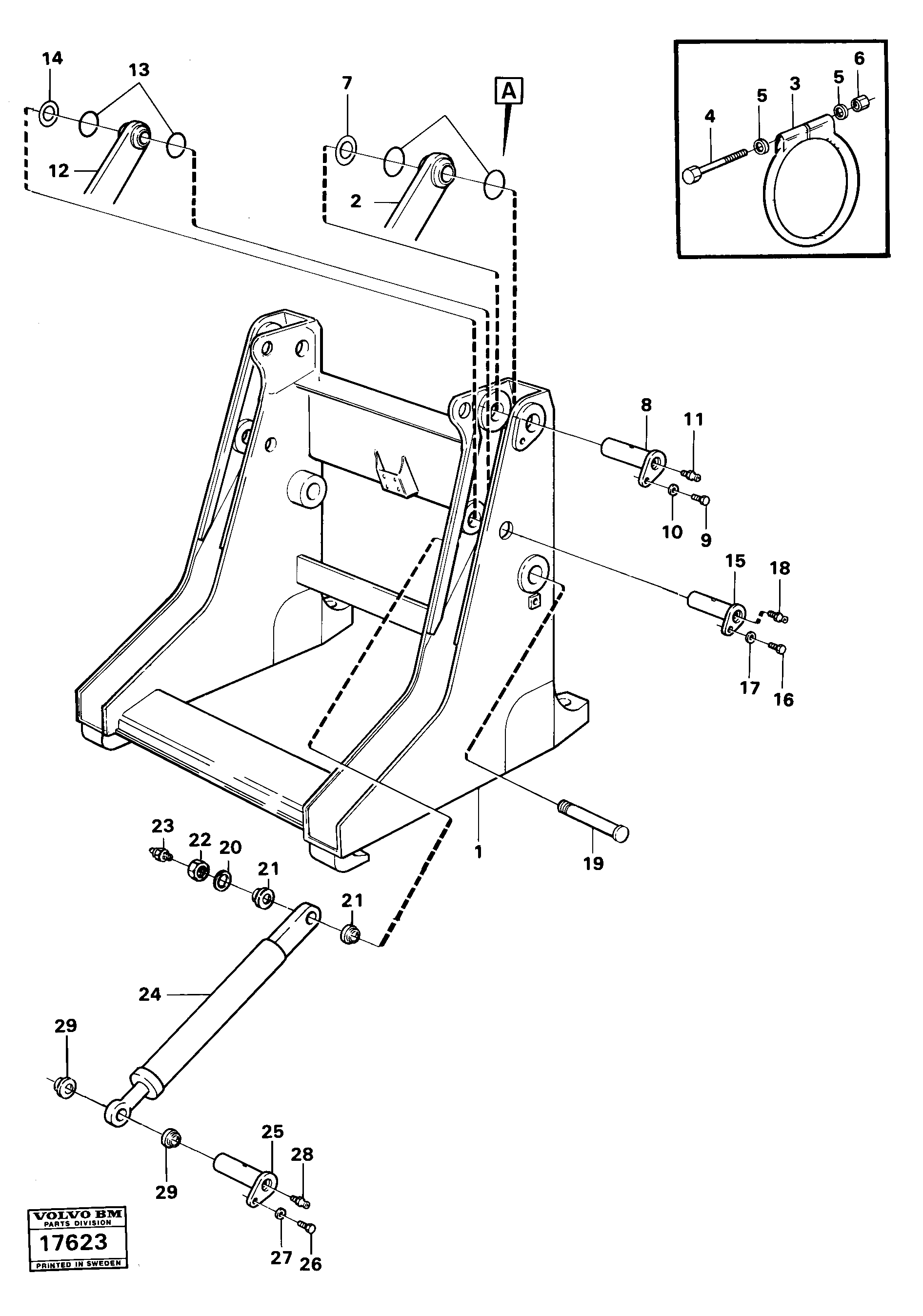 Схема запчастей Volvo 4200B 4200B - 40372 Loading unit, frame work 