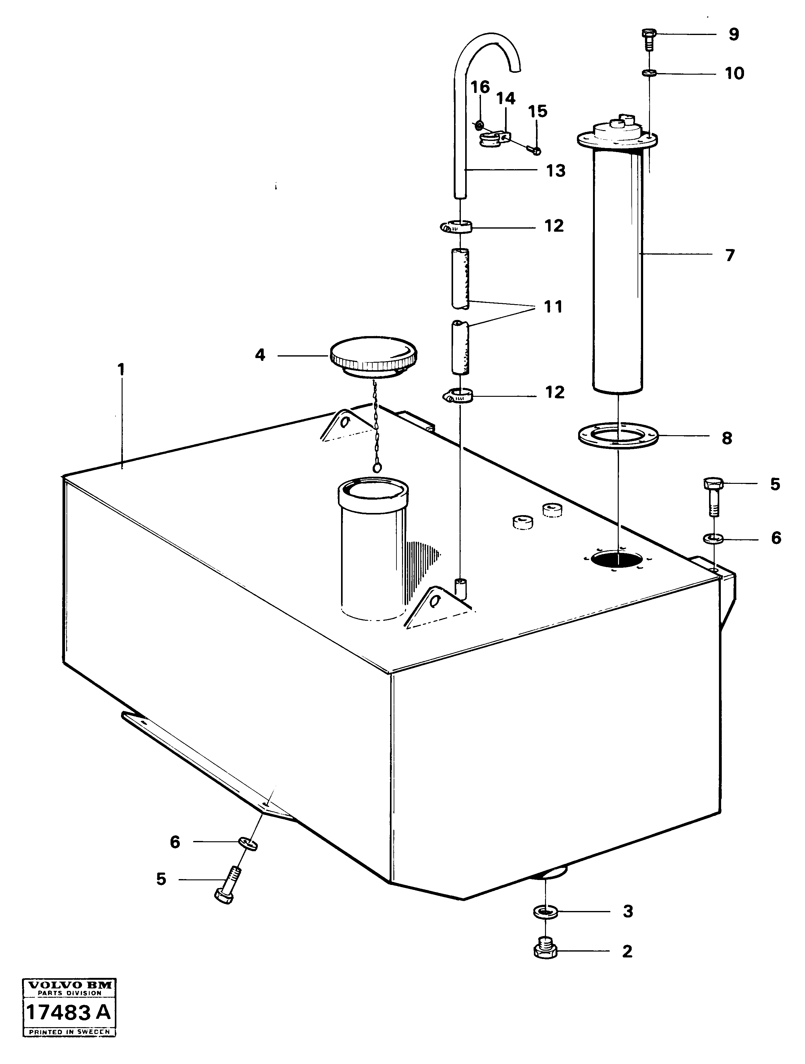 Схема запчастей Volvo 4200B 4200B - 20584 Fuel tank 