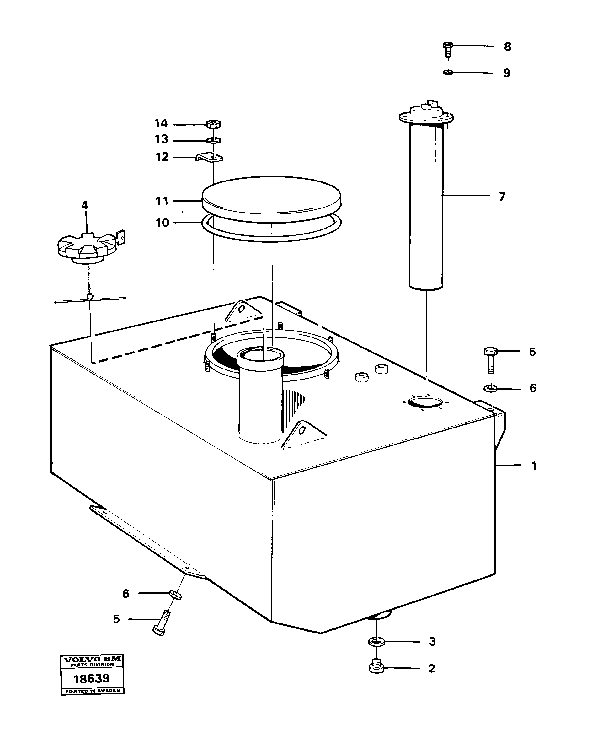 Схема запчастей Volvo 4200B 4200B - 20585 Fuel tank 