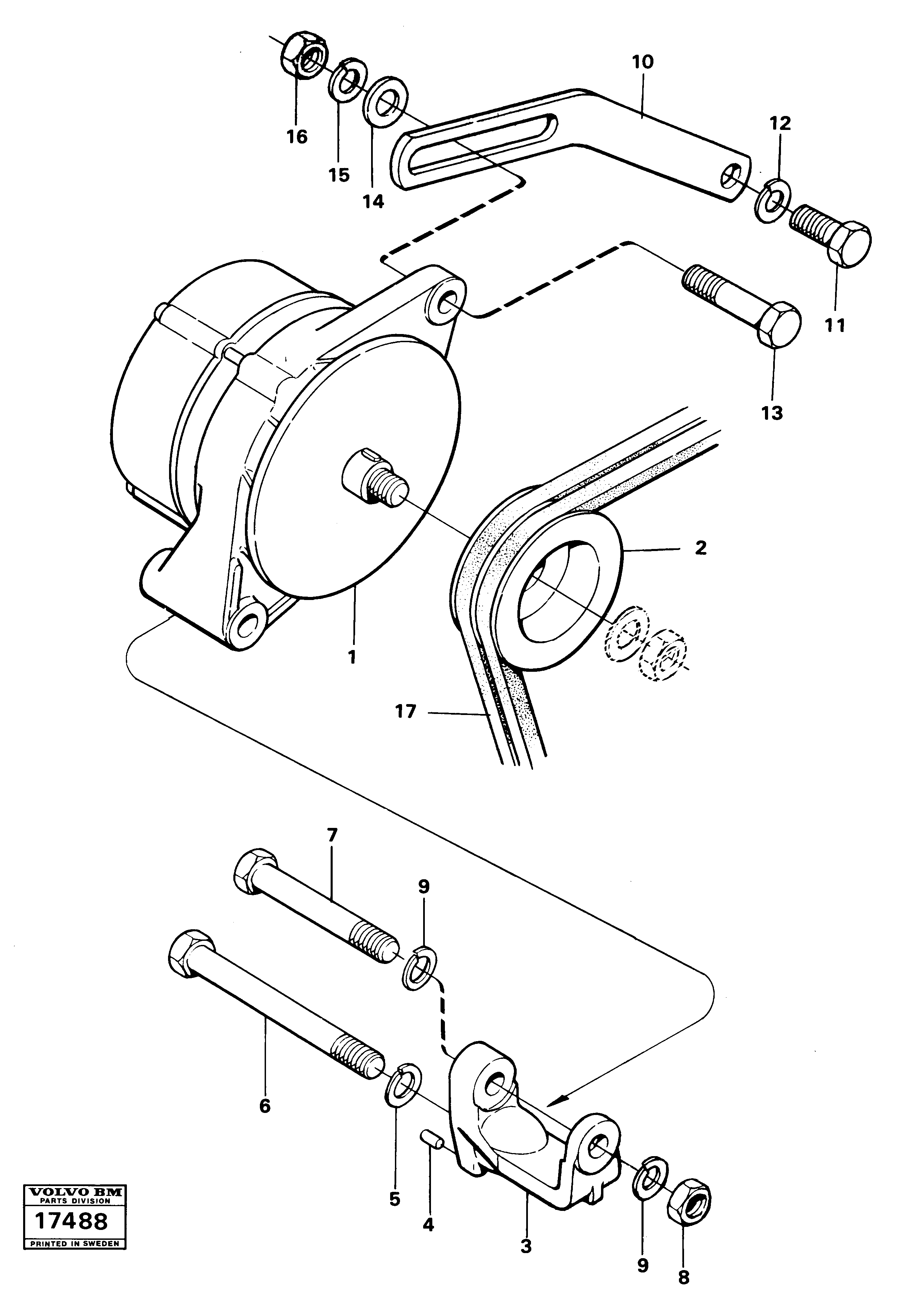 Схема запчастей Volvo 4200B 4200B - 4759 Alternator with assembling details 