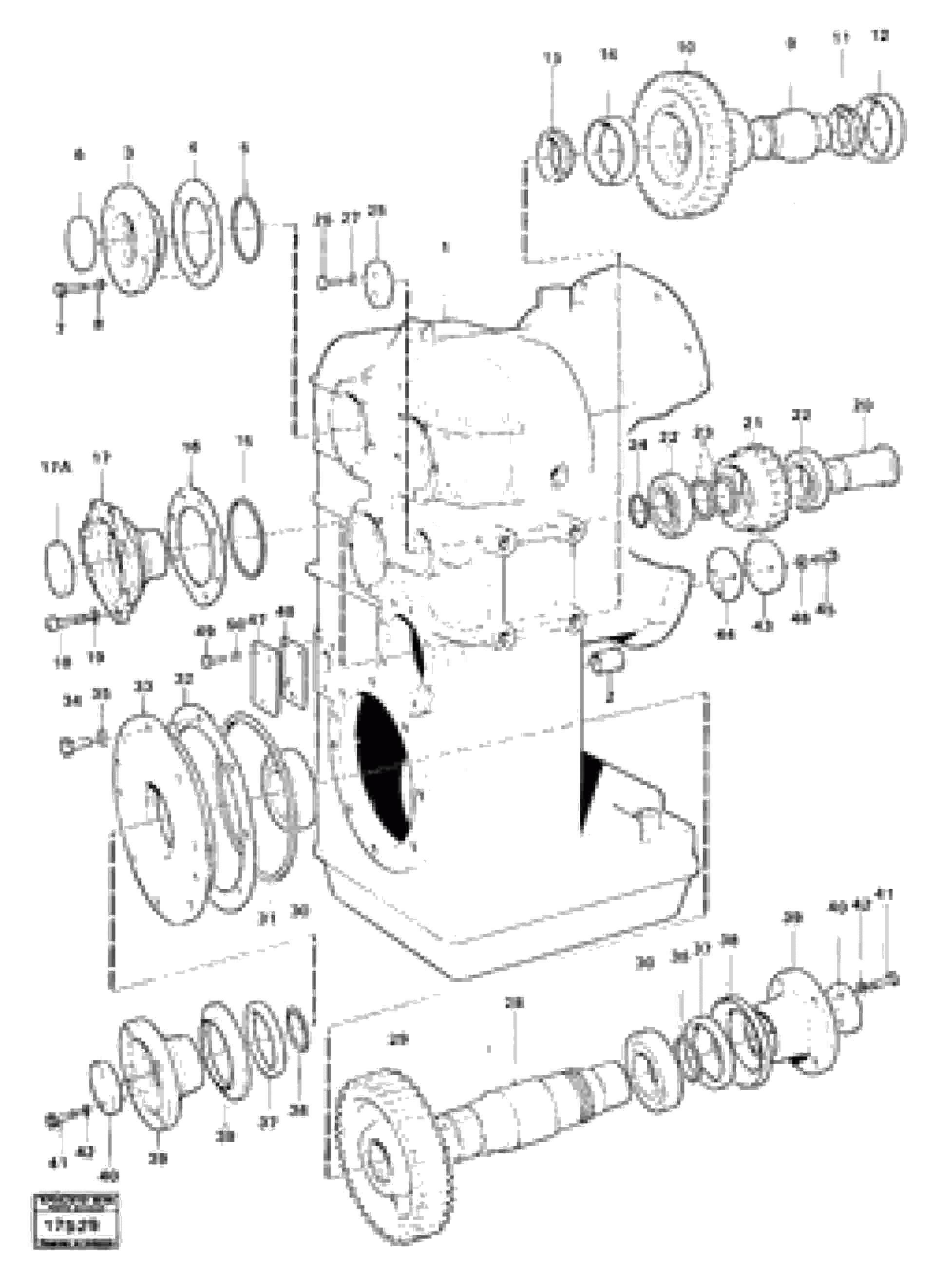 Схема запчастей Volvo 4200B 4200B - 19680 Clutch housing, 4-speed 