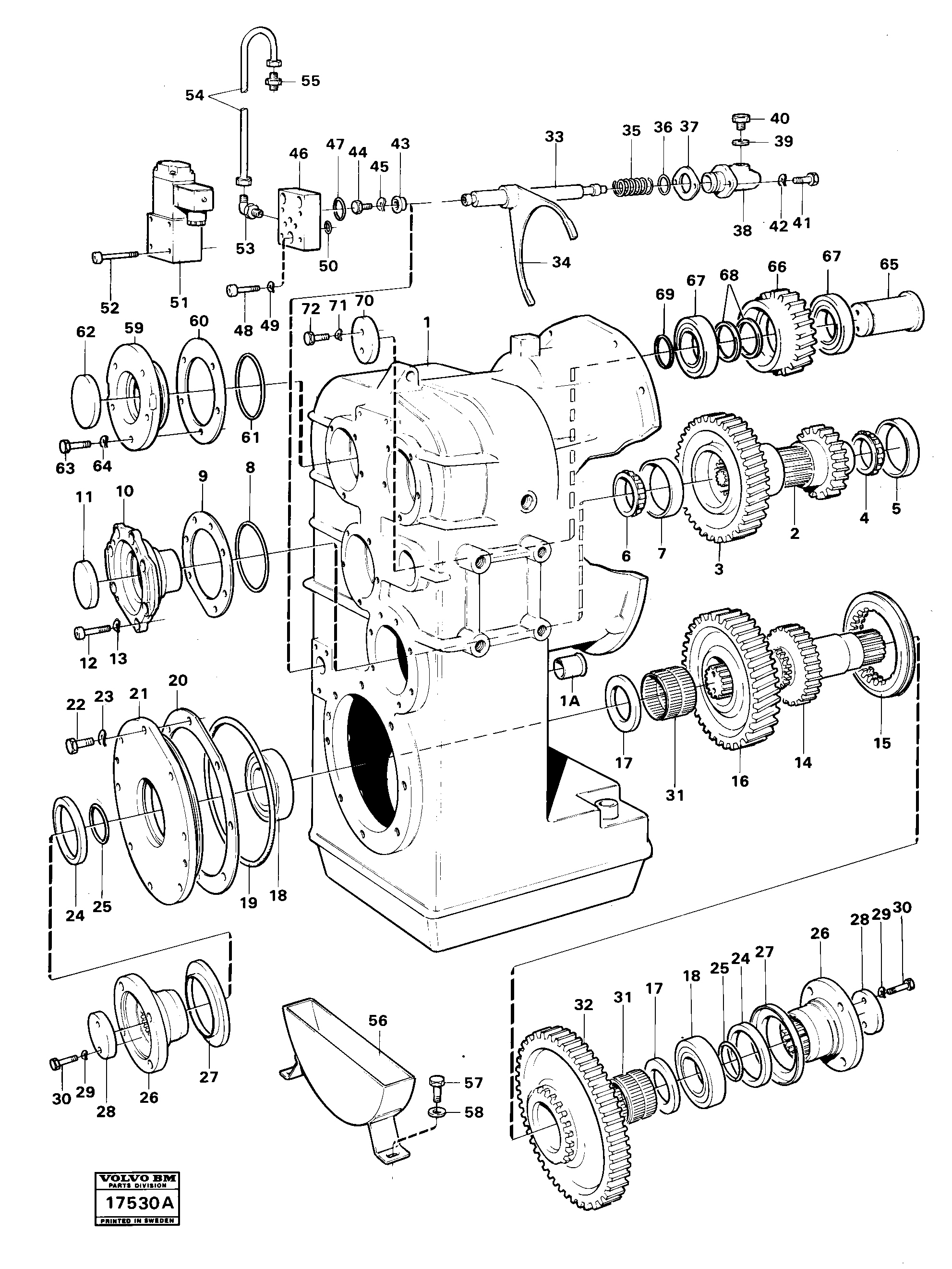 Схема запчастей Volvo 4200B 4200B - 38649 Clutch housing, 8-speed 