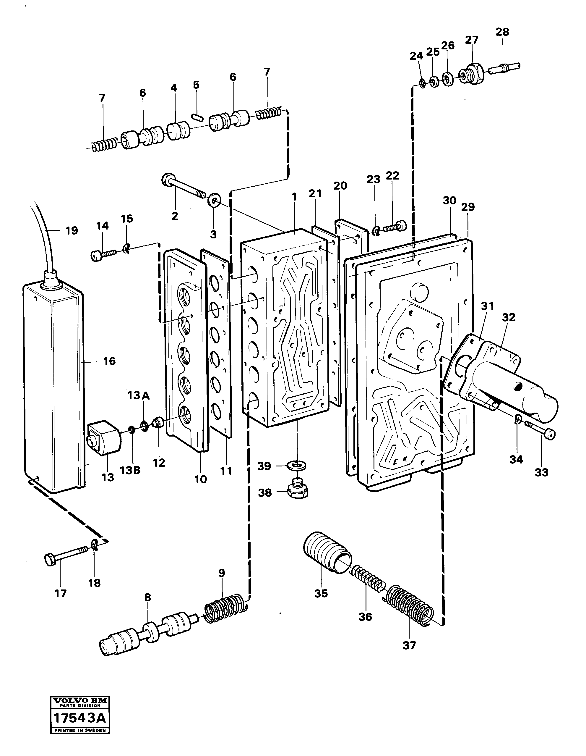 Схема запчастей Volvo 4200B 4200B - 4768 Range selector valve 