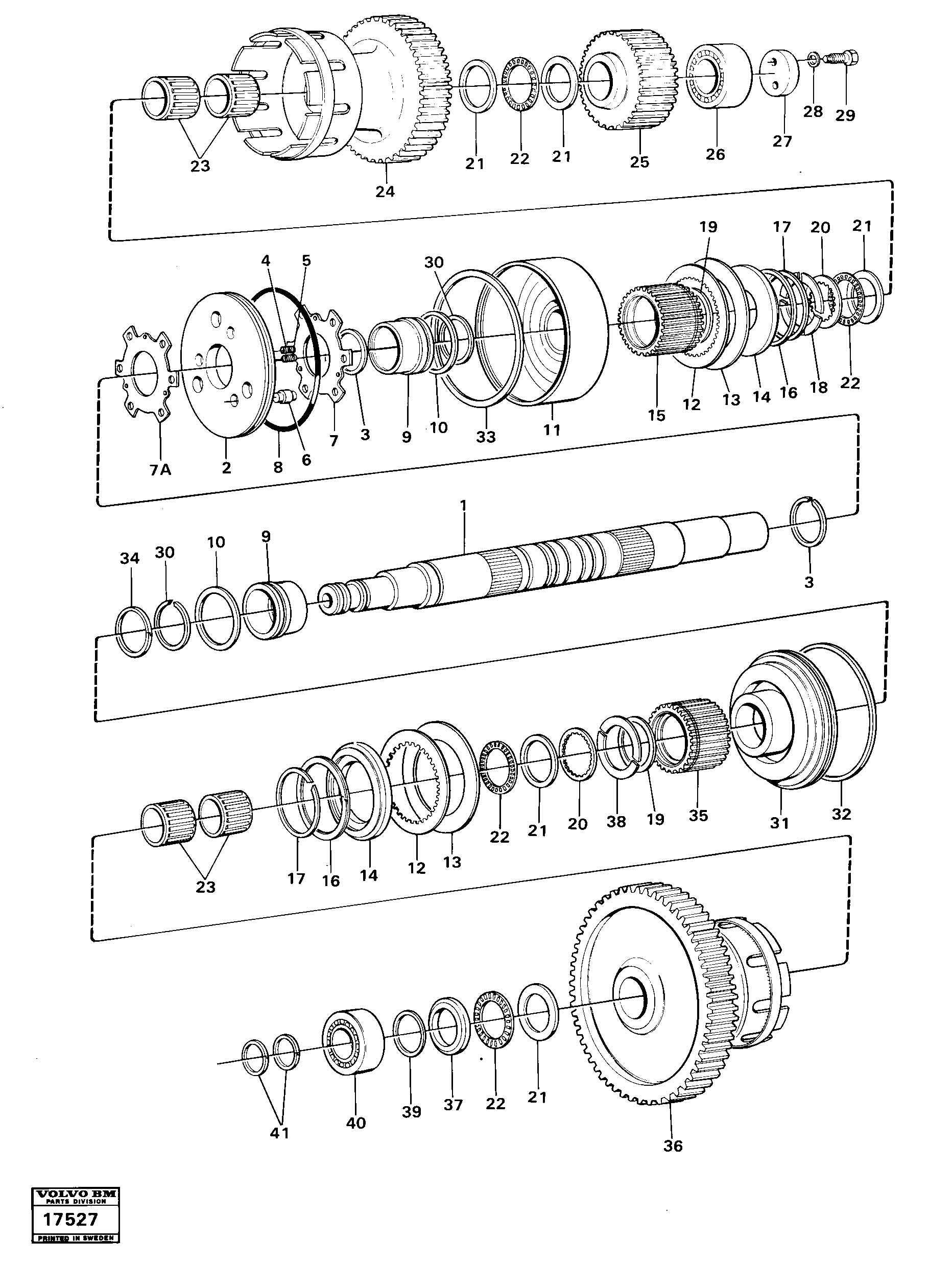 Схема запчастей Volvo 4200B 4200B - 78921 Clutches 1:st and 2:nd speeds 