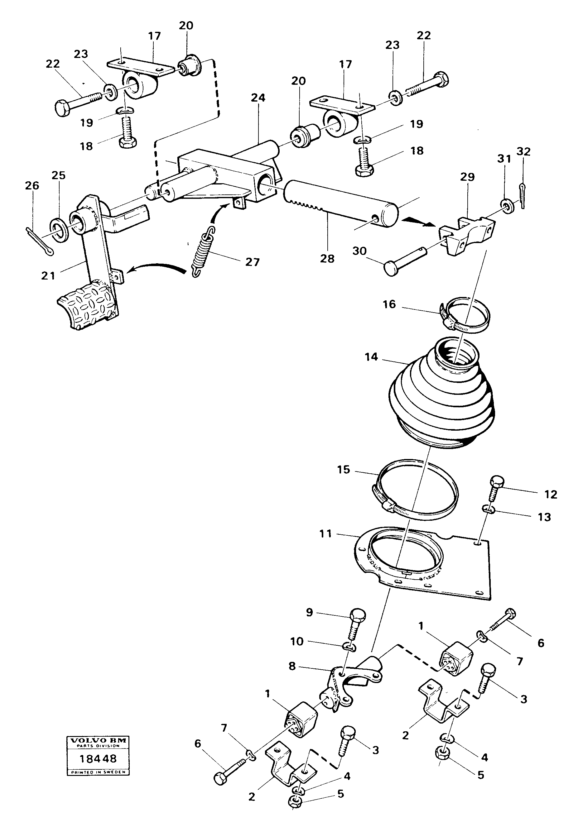 Схема запчастей Volvo 4200B 4200B - 67945 Adjustable steering wheel 