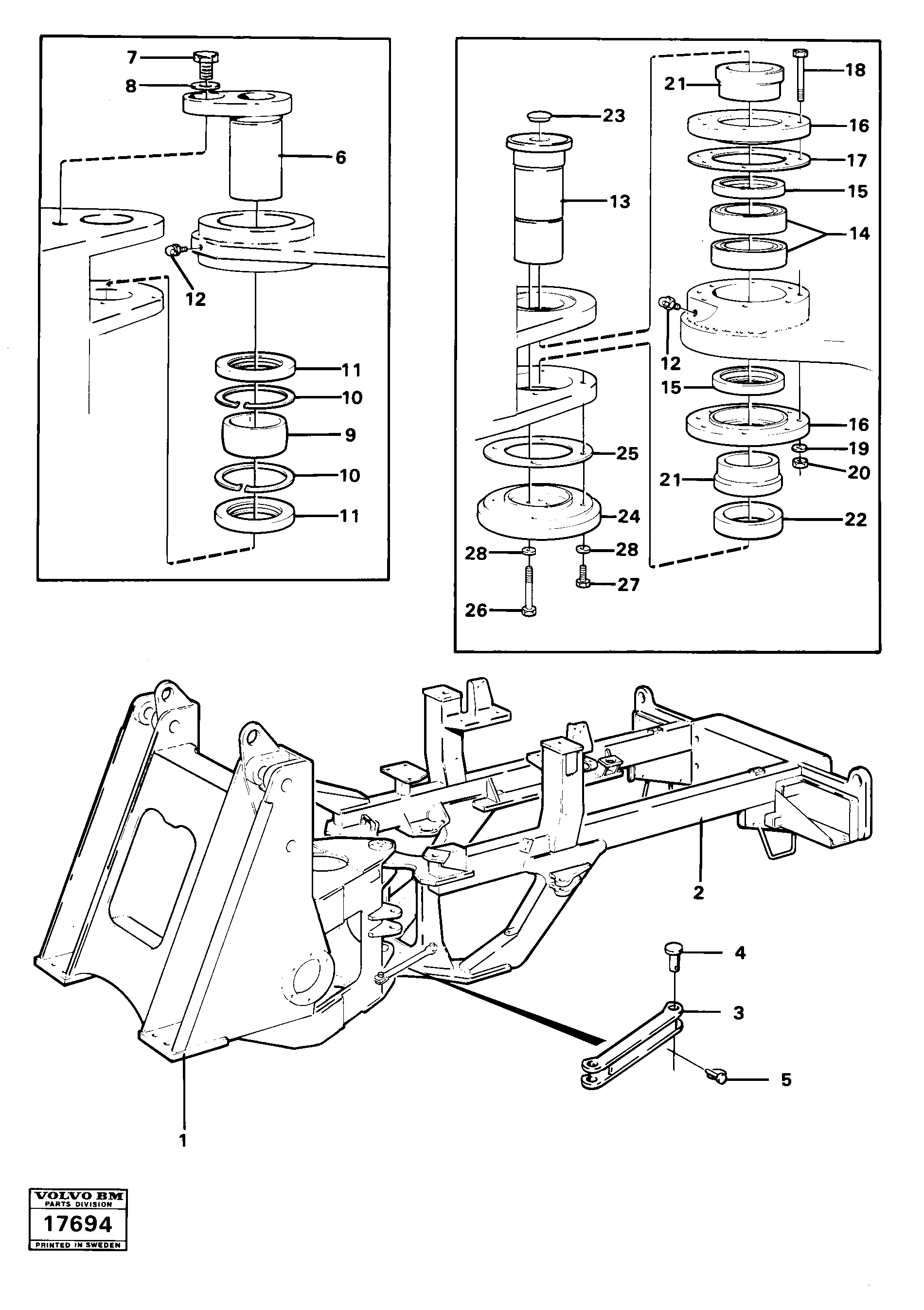 Схема запчастей Volvo 4200B 4200B - 3989 Frame 