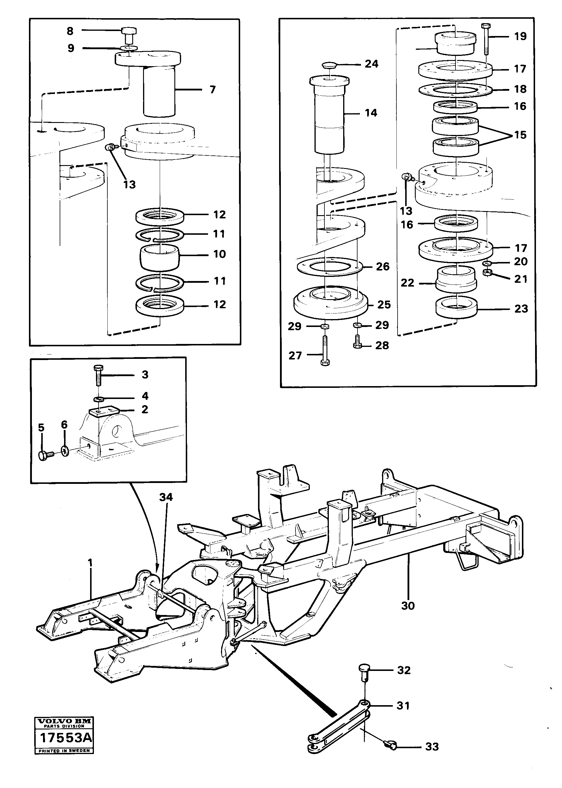 Схема запчастей Volvo 4200B 4200B - 4780 Frame 