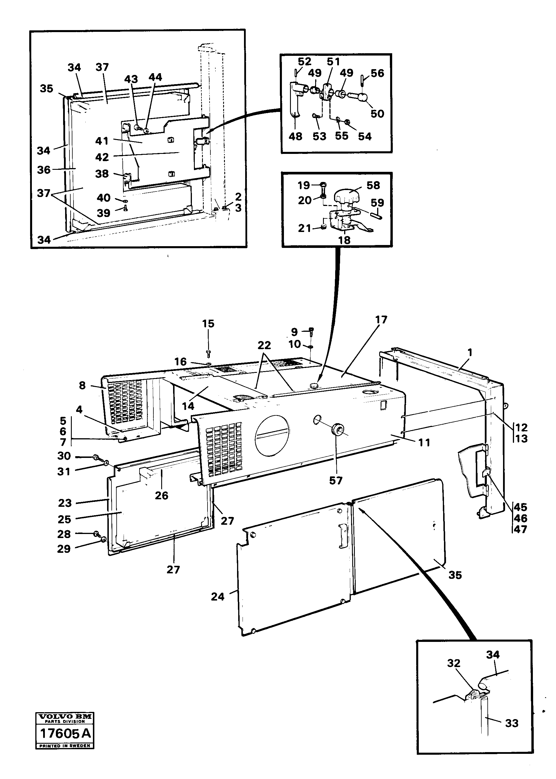 Схема запчастей Volvo 4200B 4200B - 3997 Engine hood 