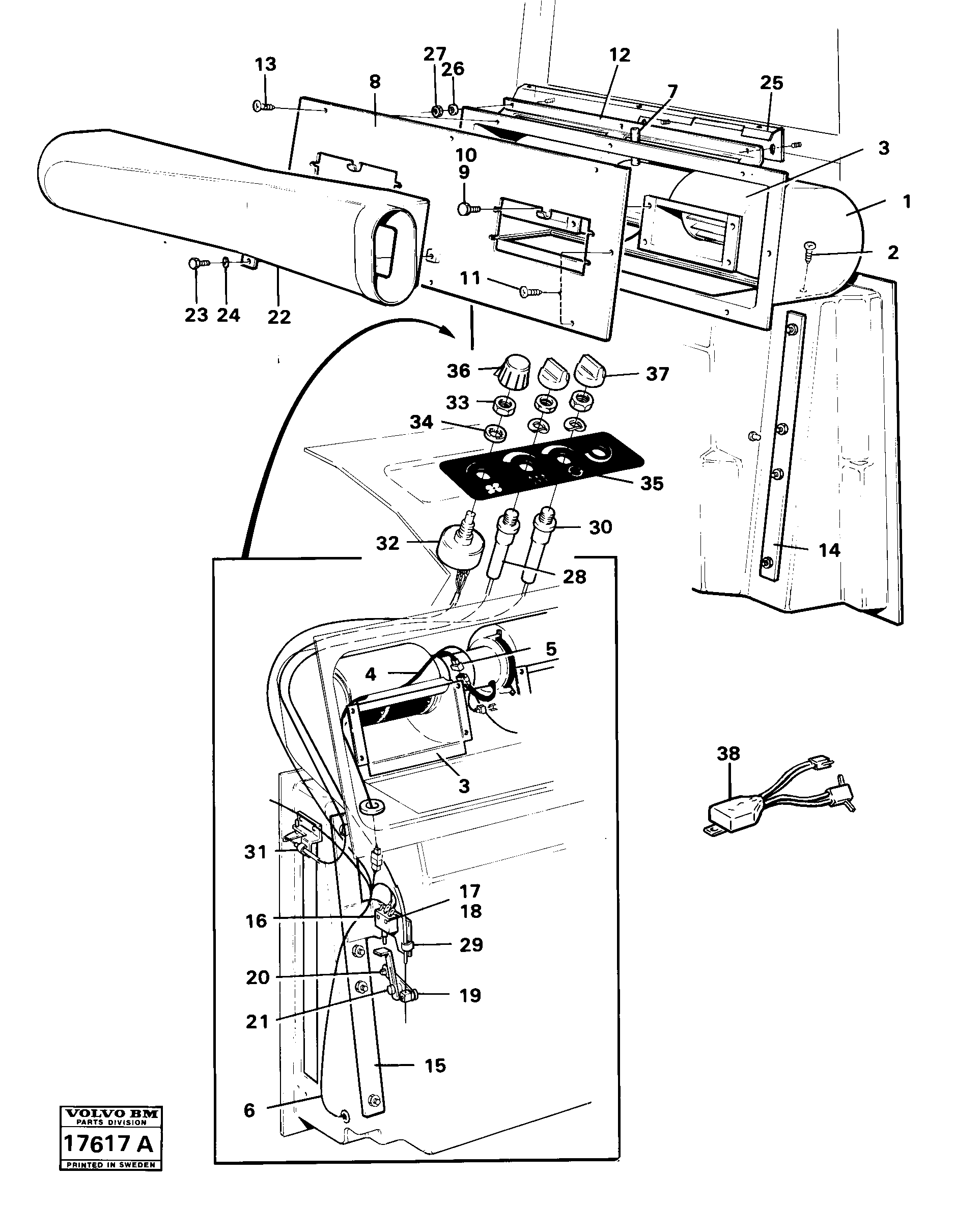 Схема запчастей Volvo 4200B 4200B - 255 Controls 