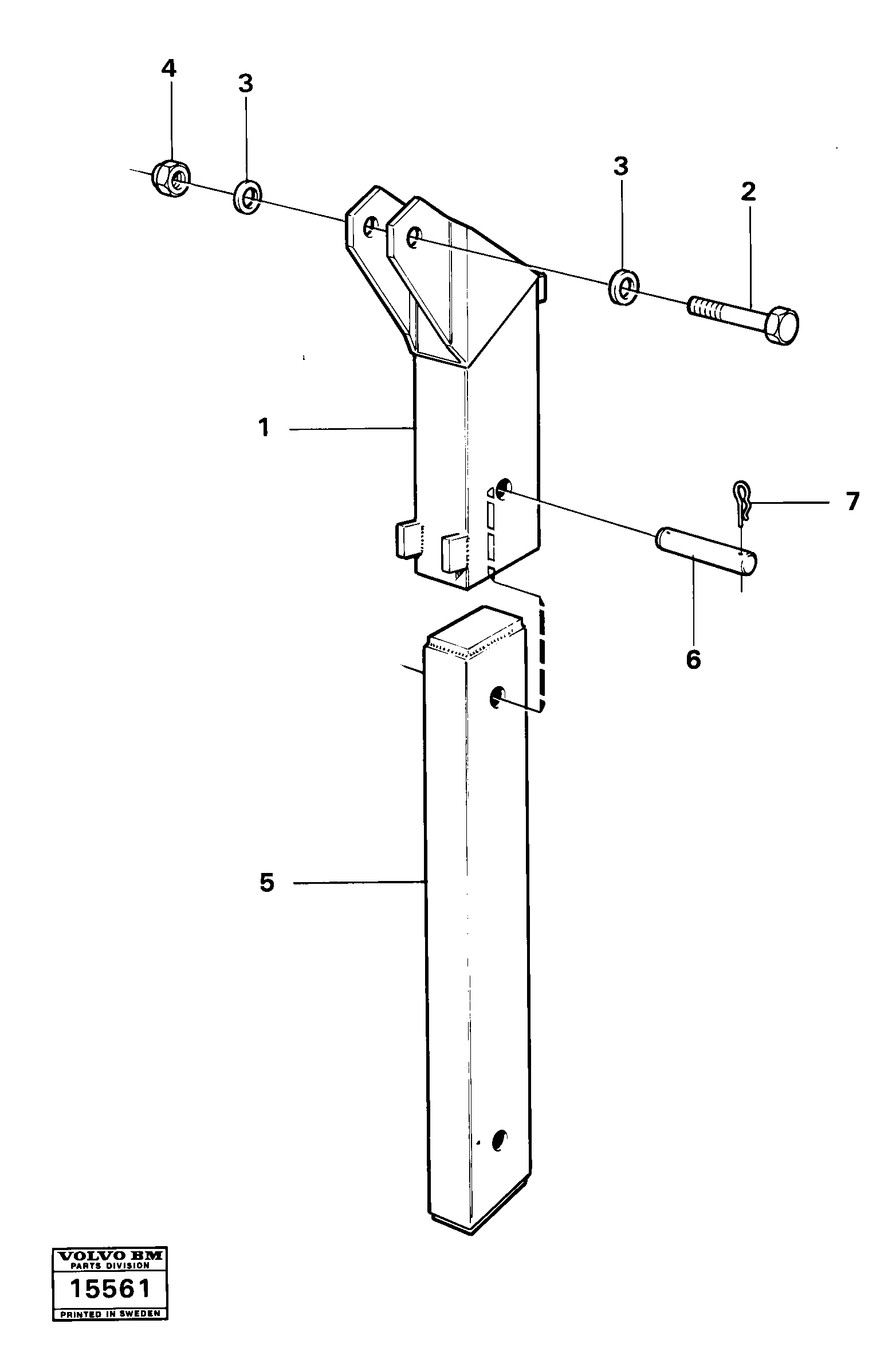 Схема запчастей Volvo 4200B 4200B - 29291 Support 