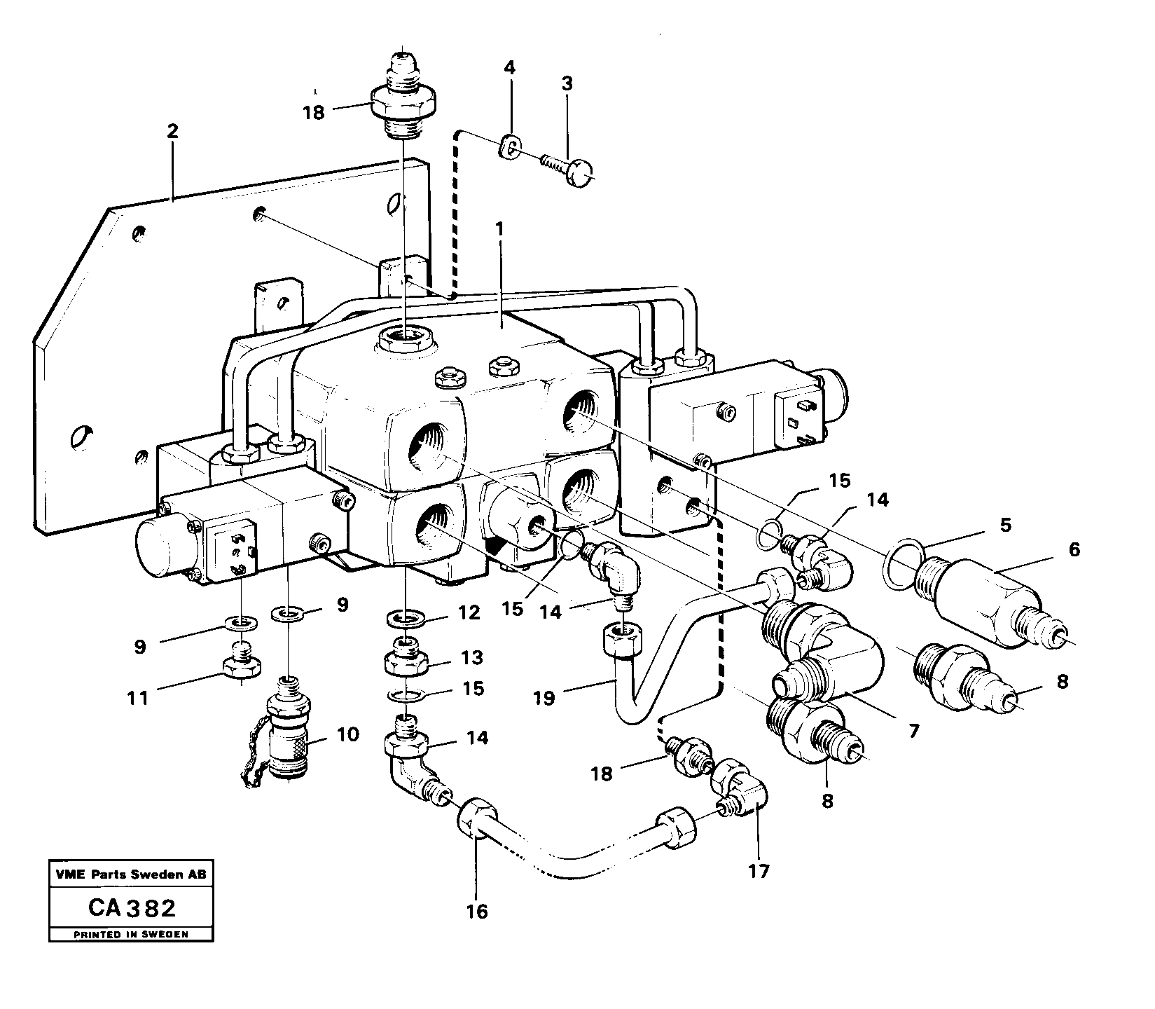 Схема запчастей Volvo 6300 6300 - 96575 Valve with assembly parts 