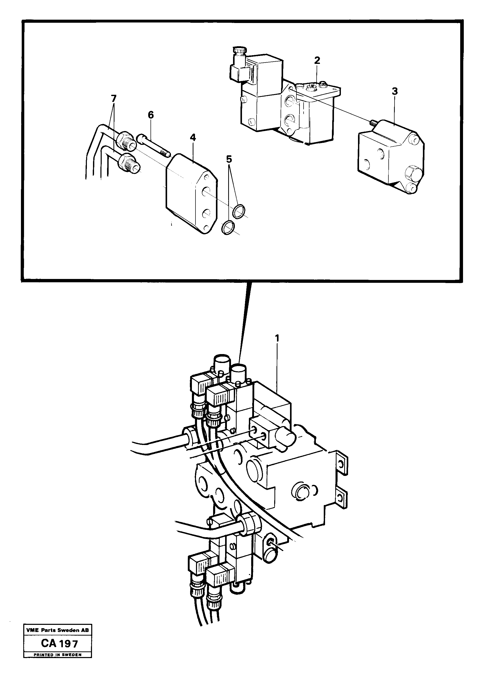 Схема запчастей Volvo 6300 6300 - 9979 Hydraulic valve loader unit 