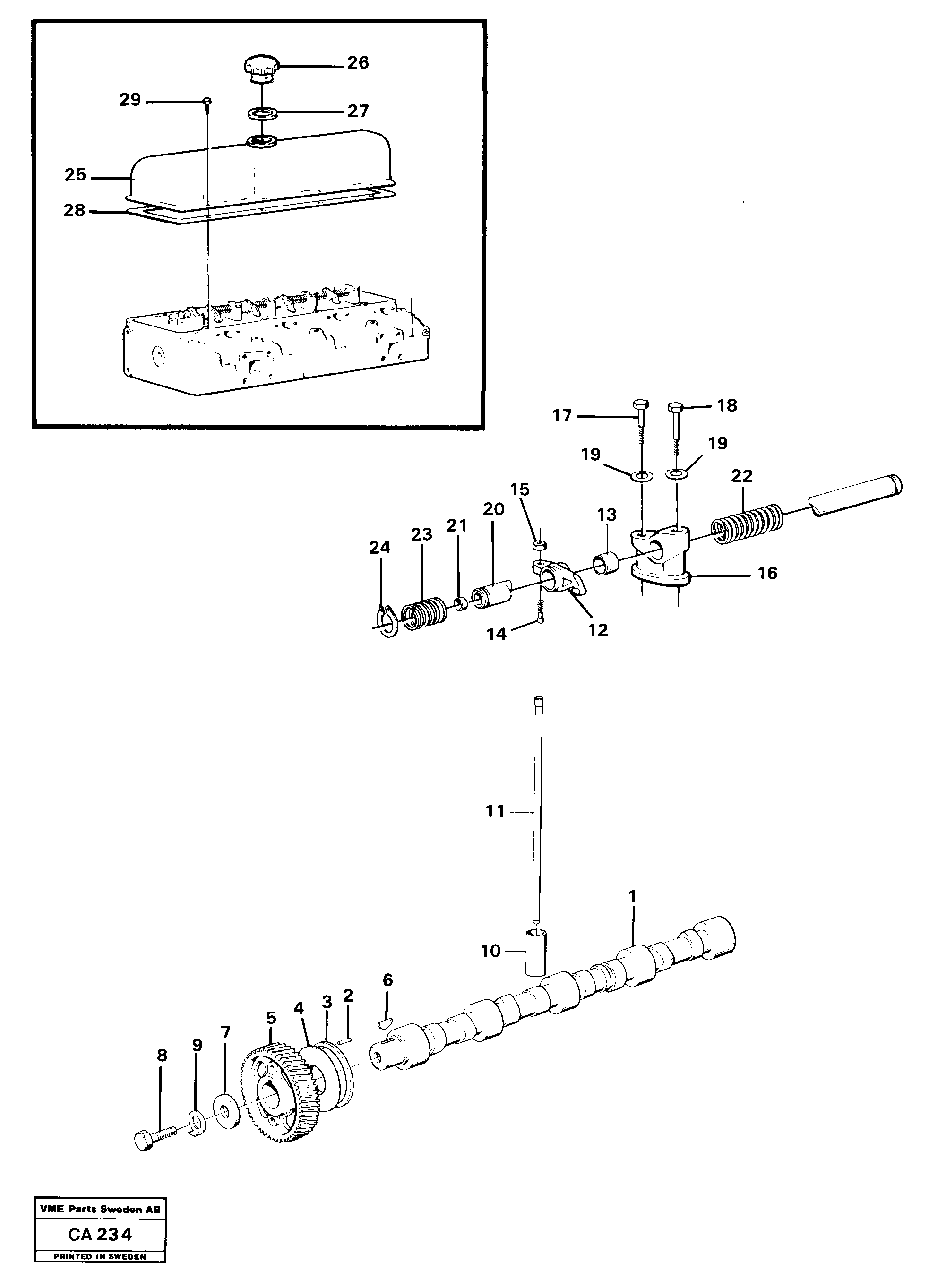 Схема запчастей Volvo 6300 6300 - 16675 Valve mechanism 