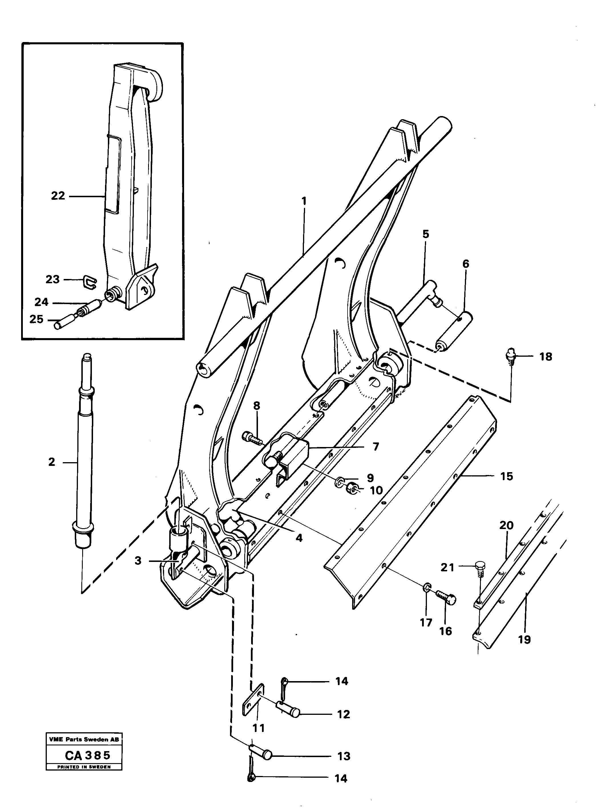 Схема запчастей Volvo 6300 6300 - 20372 Mechanical attachment bracket, adapter 