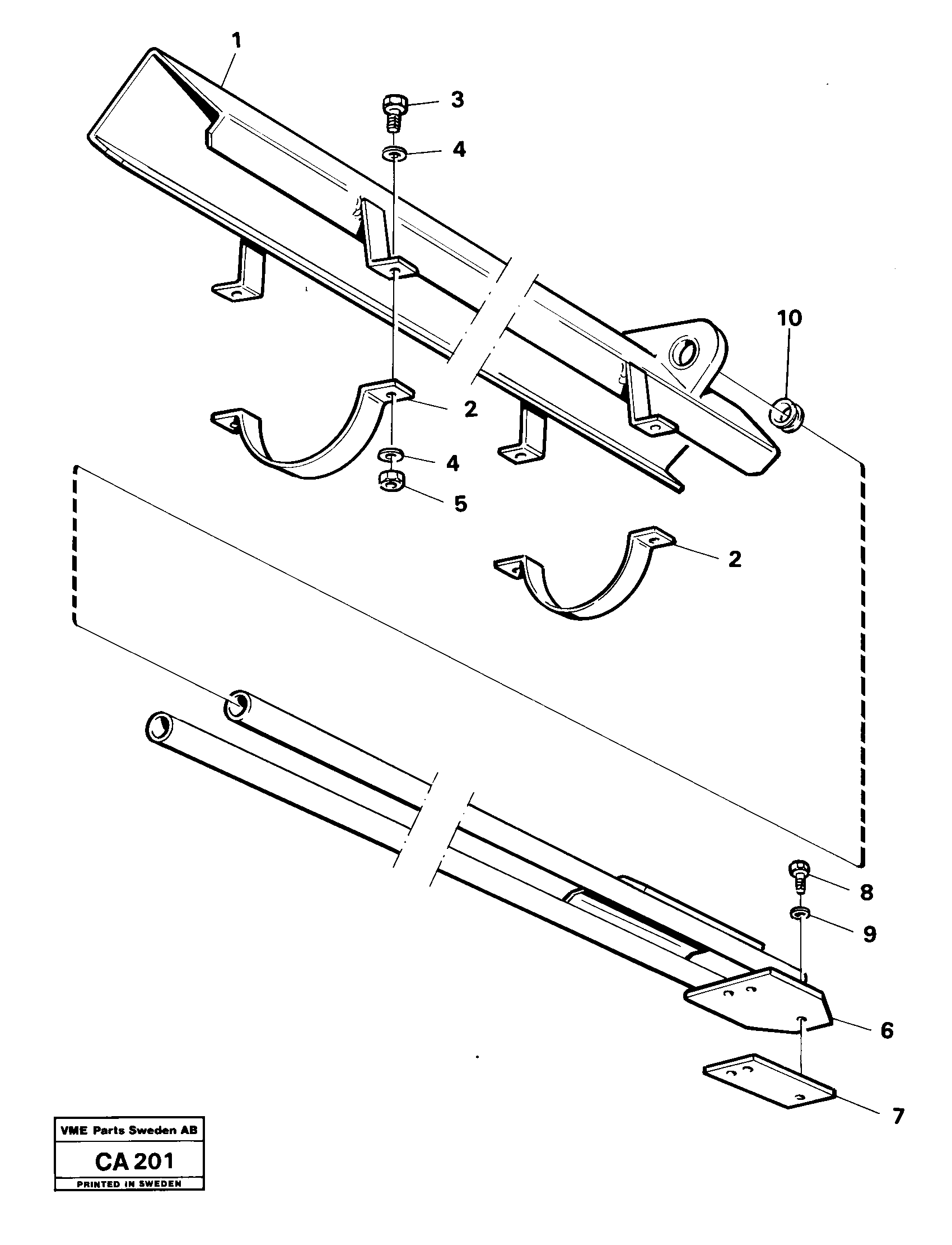 Схема запчастей Volvo 6300 6300 - 26184 Bucket cylinder protection 