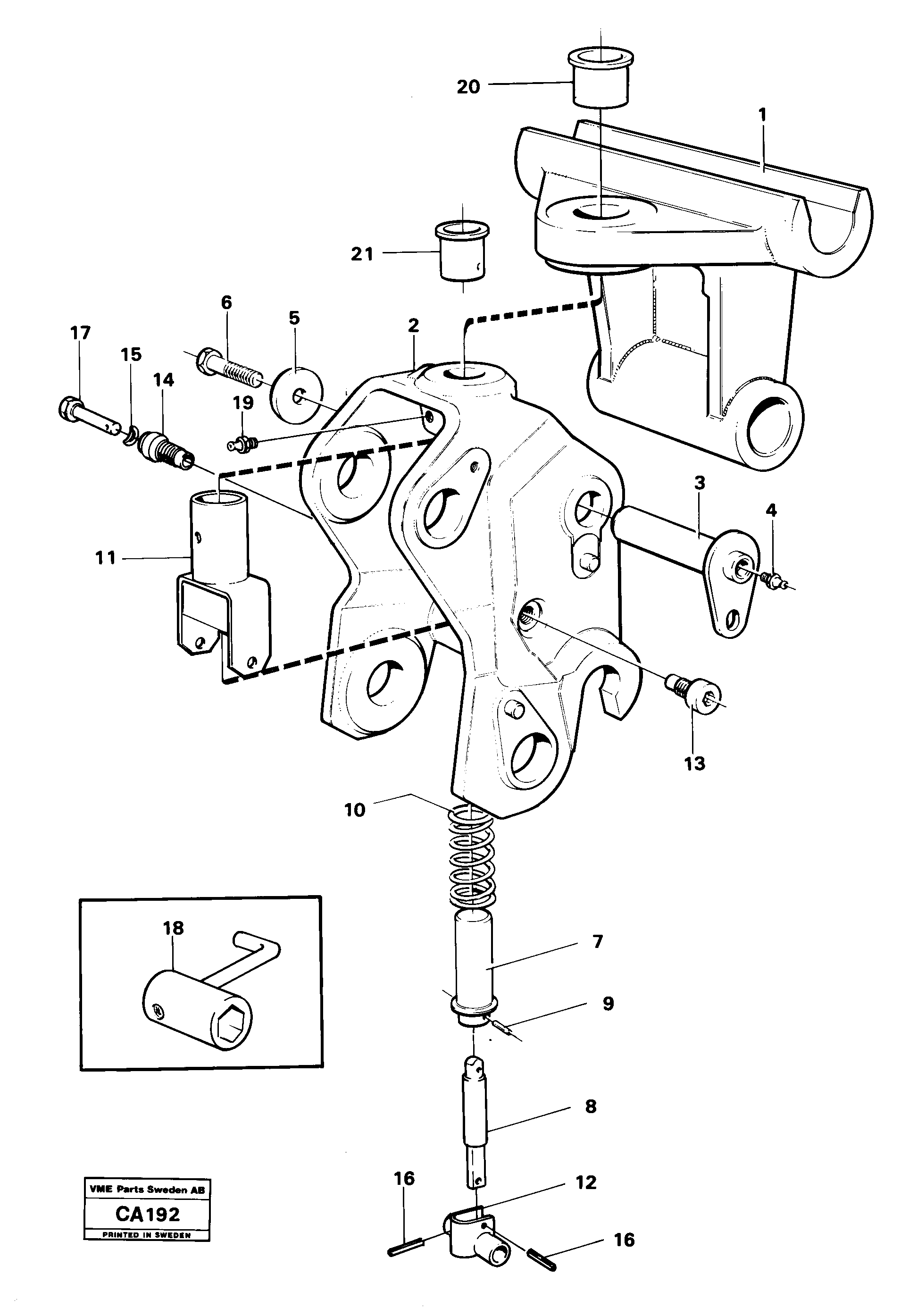 Схема запчастей Volvo 6300 6300 - 4391 Mechanical tool bar, scoop bracket 