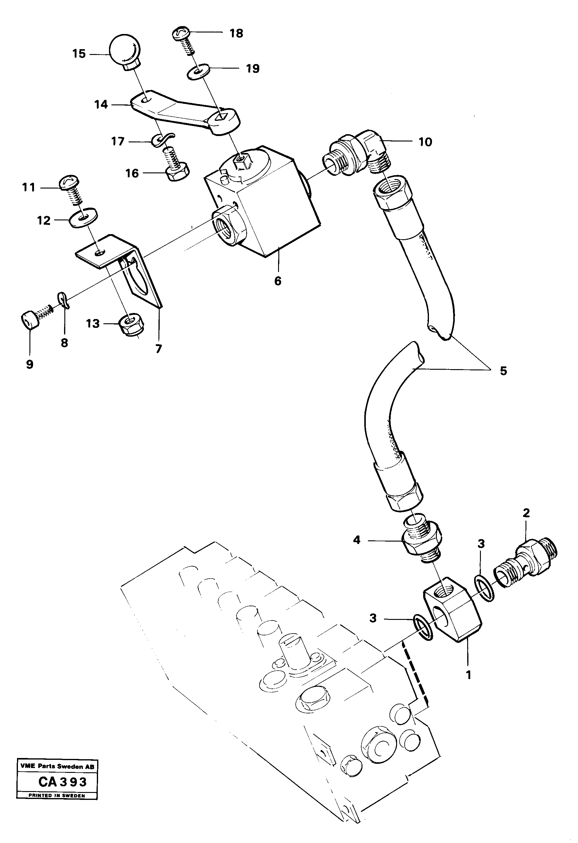 Схема запчастей Volvo 6300 6300 - 16303 Autom.positioning of excavator boom 