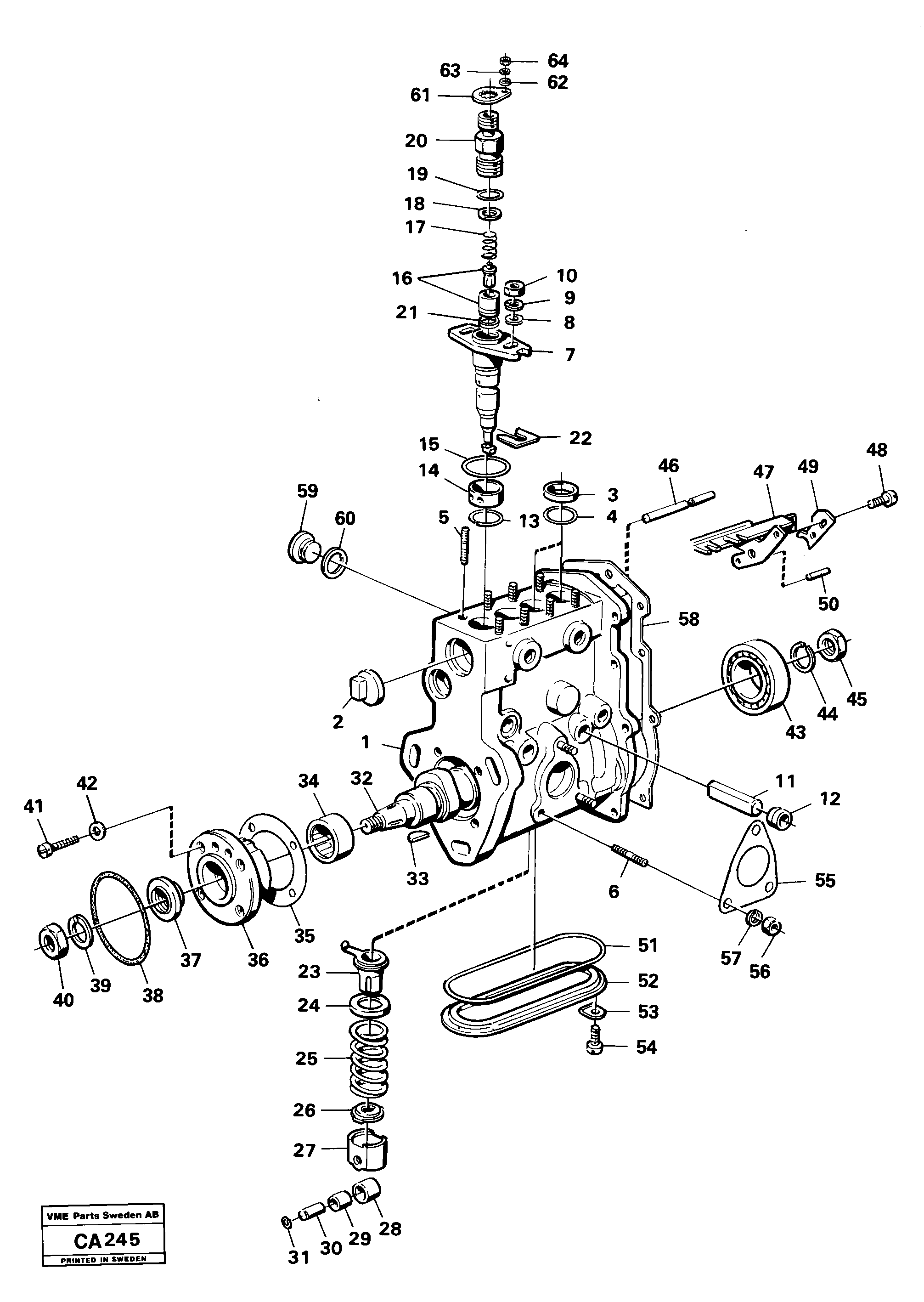 Схема запчастей Volvo 6300 6300 - 88680 Насос 