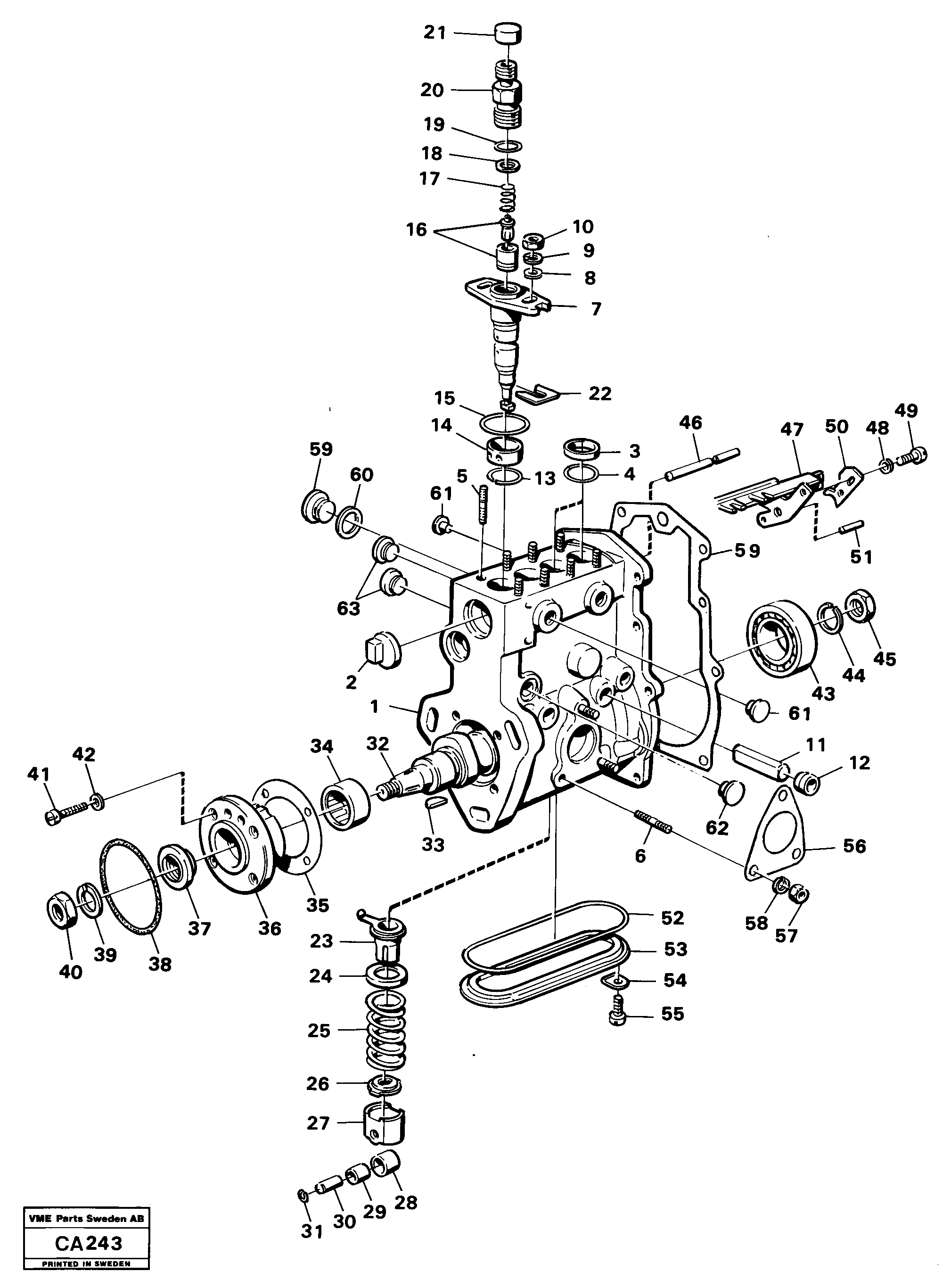 Схема запчастей Volvo 6300 6300 - 90951 Насос 