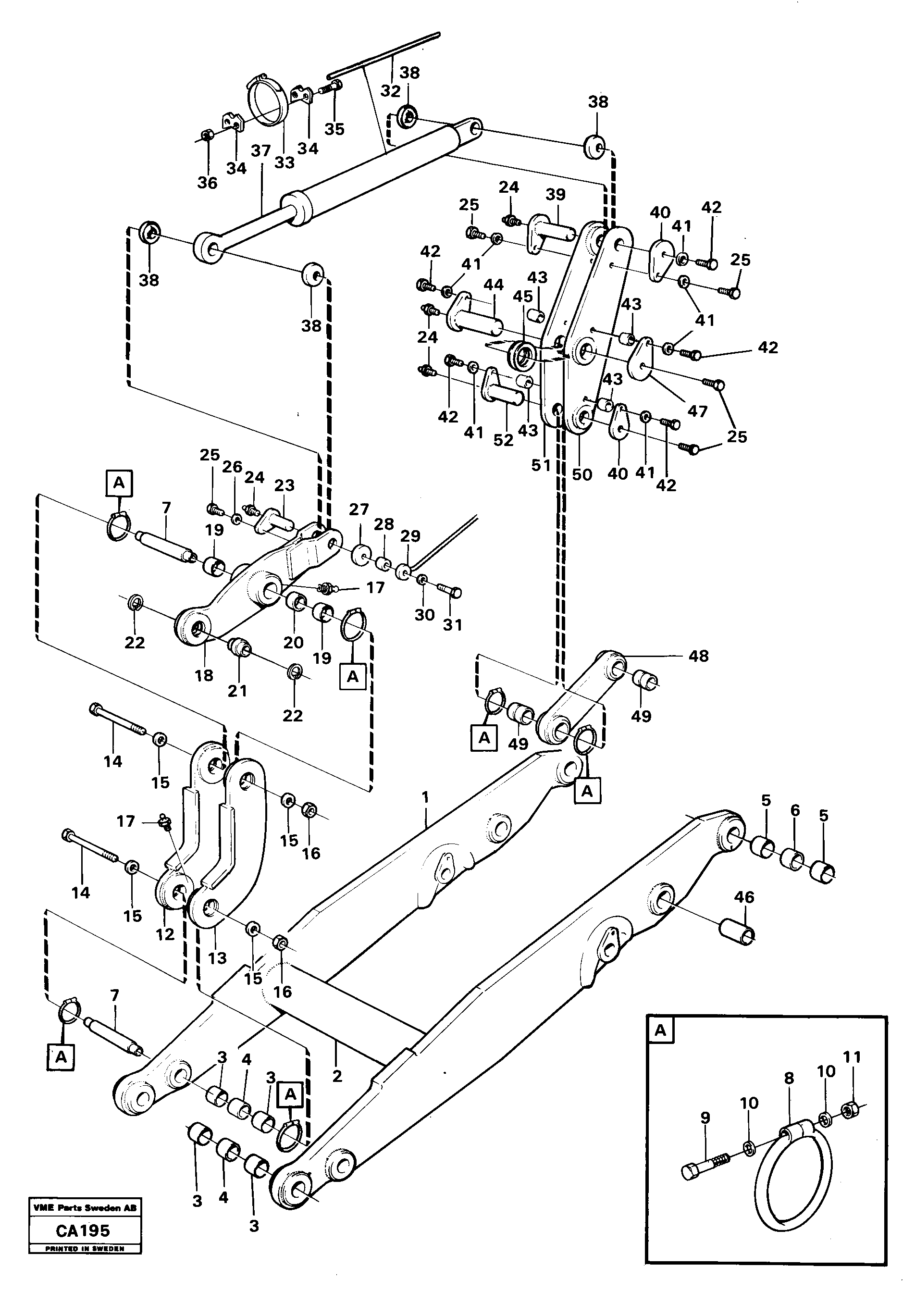 Схема запчастей Volvo 6300 6300 - 4393 Lifting framework 