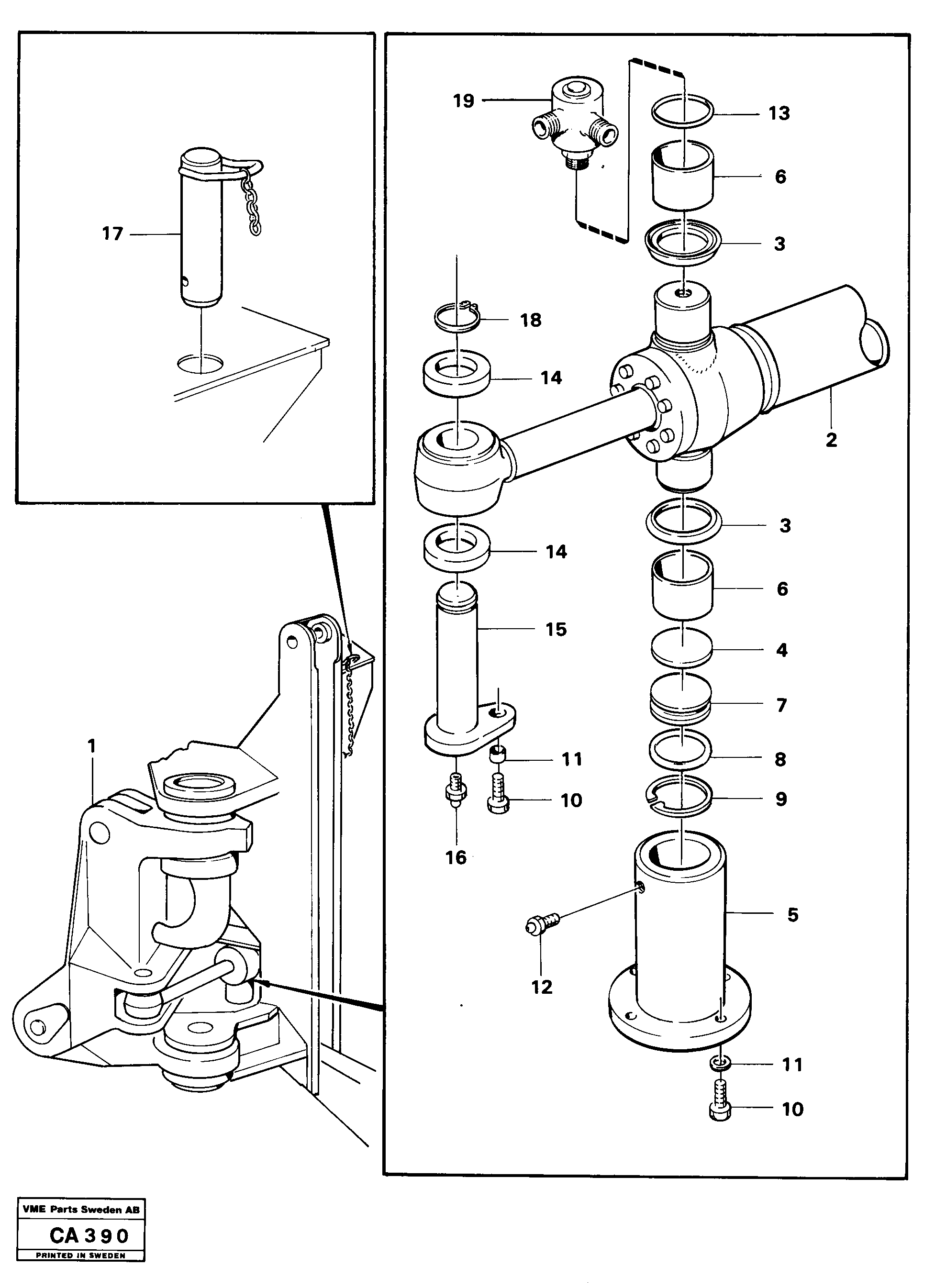 Схема запчастей Volvo 6300 6300 - 5020 Swing system 