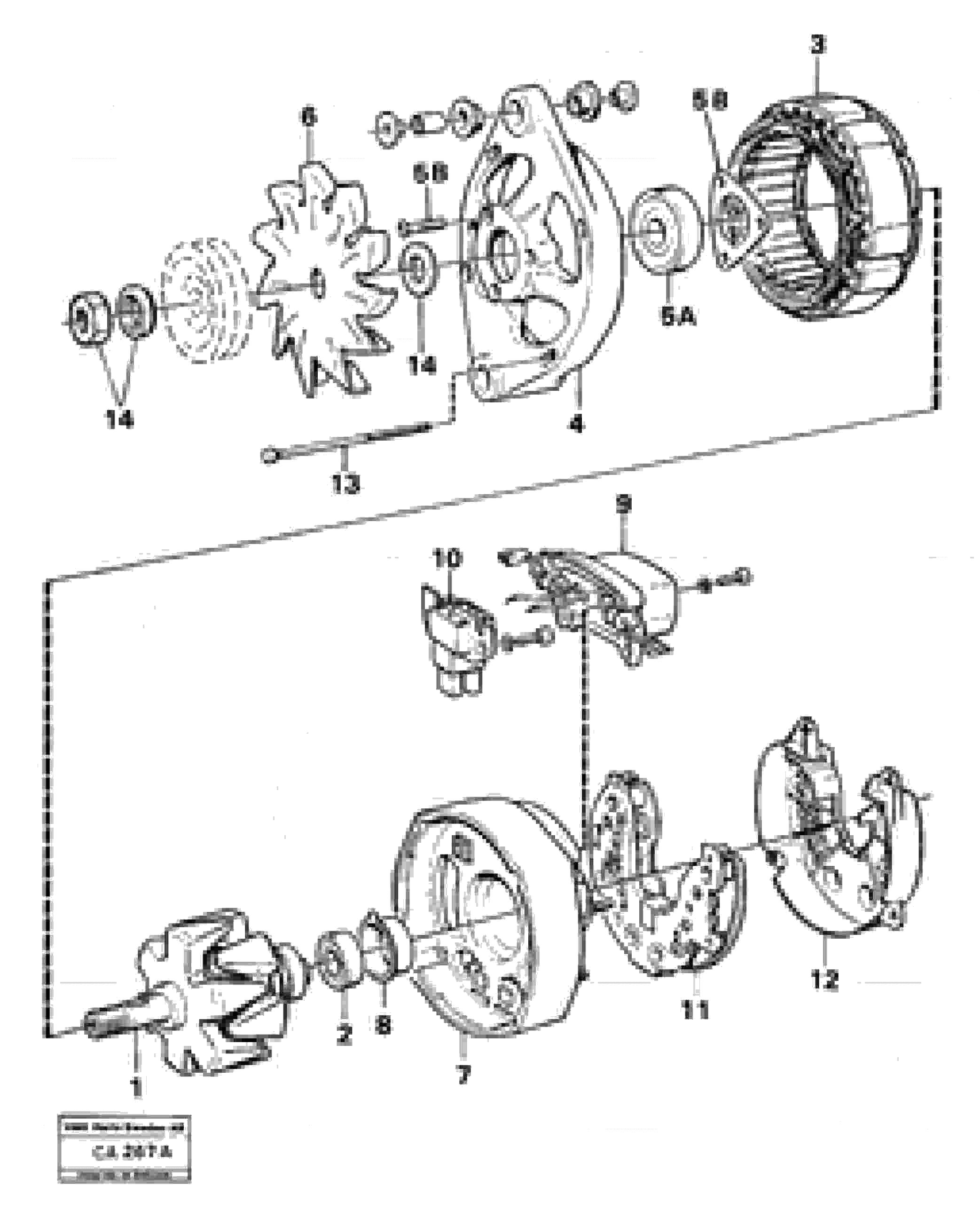 Схема запчастей Volvo 6300 6300 - 19337 Alternator 