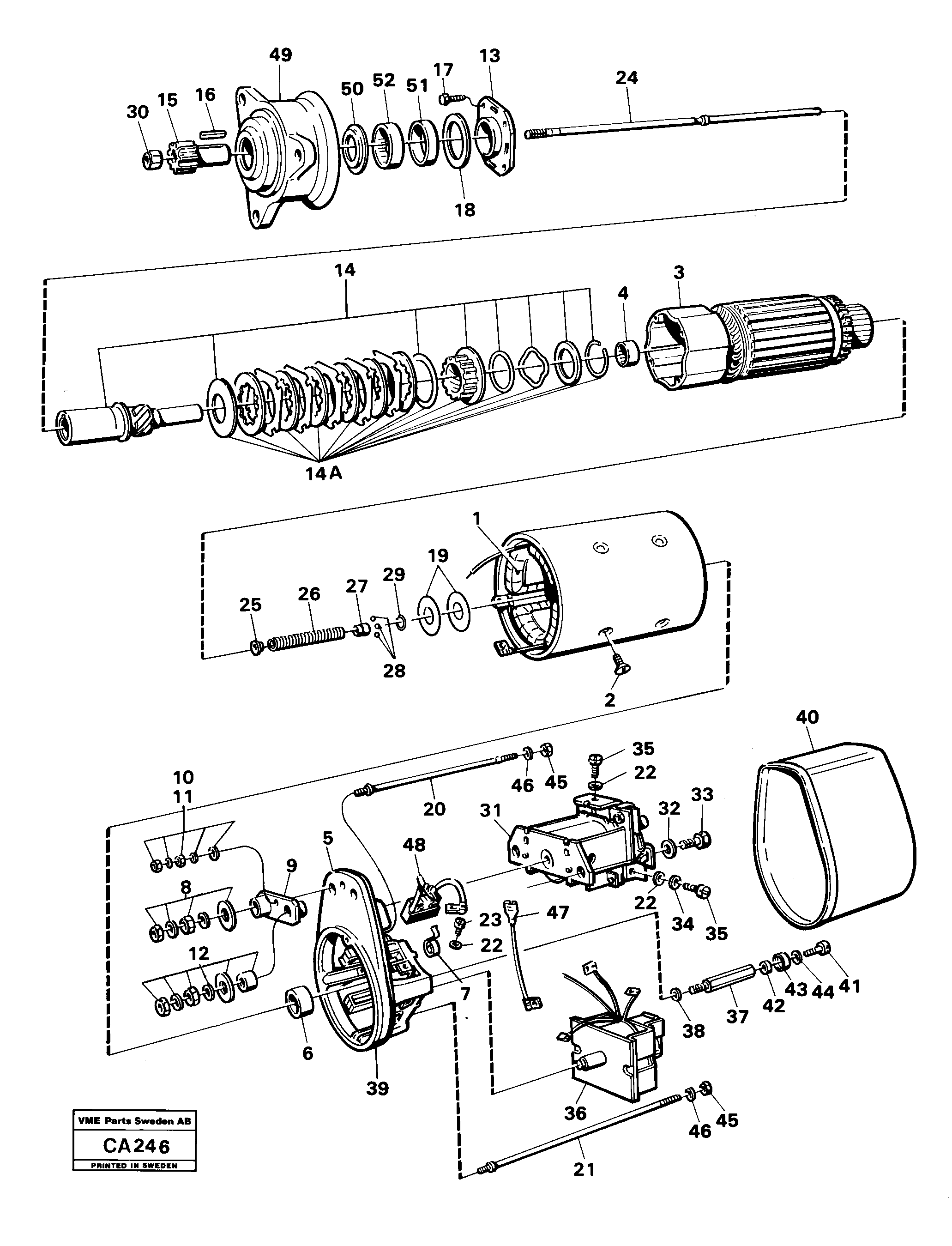 Схема запчастей Volvo 6300 6300 - 24969 Starter motor 